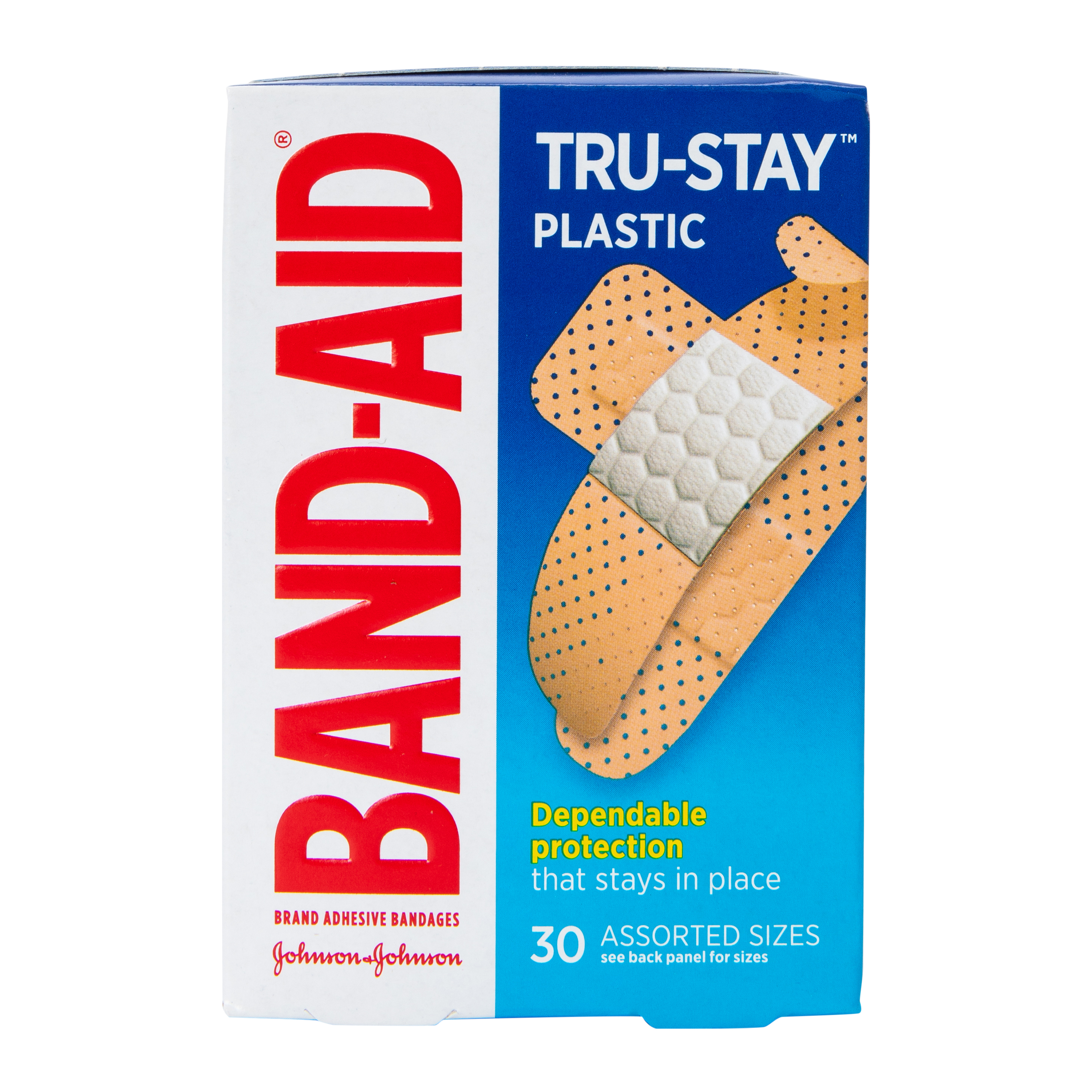 Band-Aid® Tru-Stay™ Assorted Plastic Adhesive Bandages 30-Count