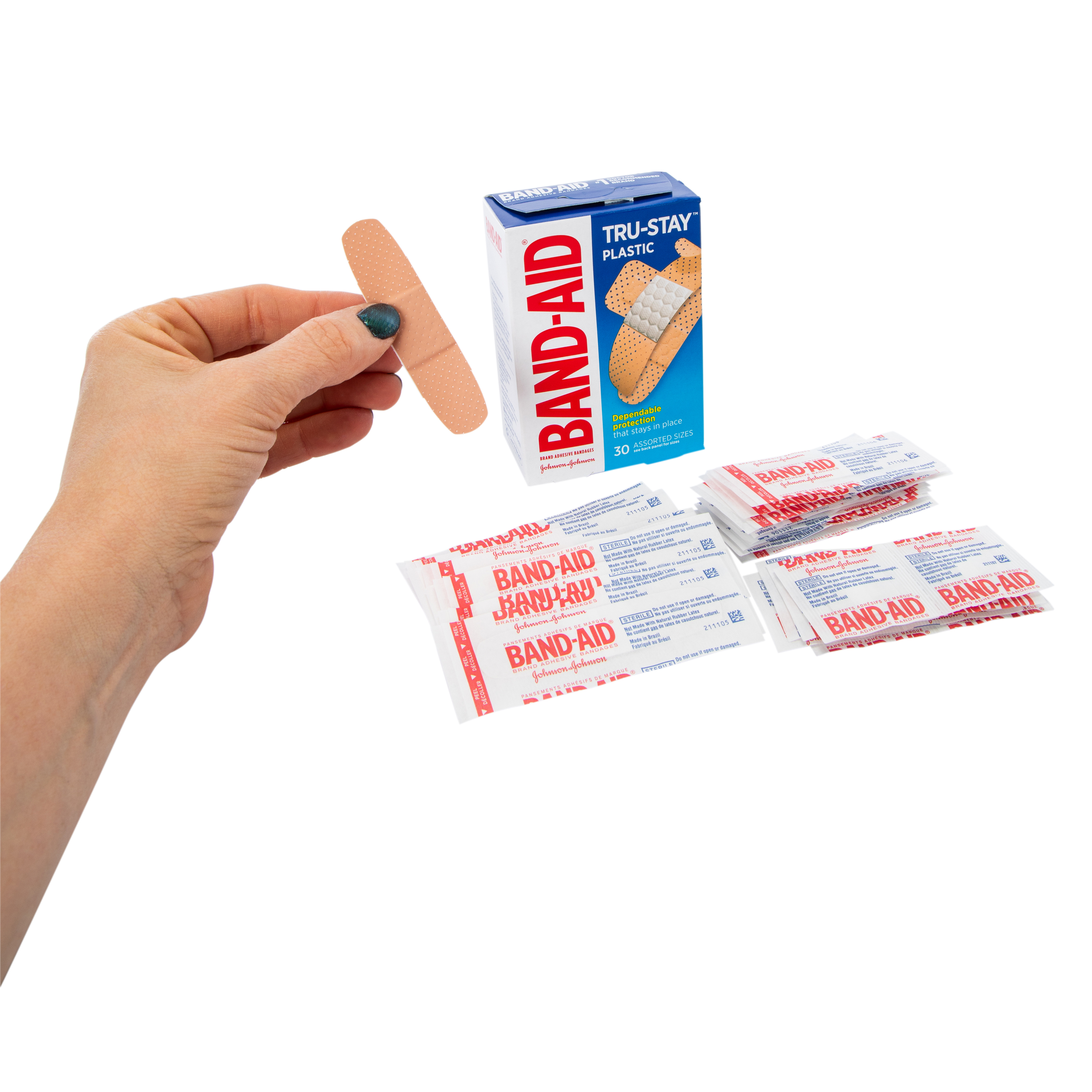 Band-Aid® Tru-Stay™ Assorted Plastic Adhesive Bandages 30-Count