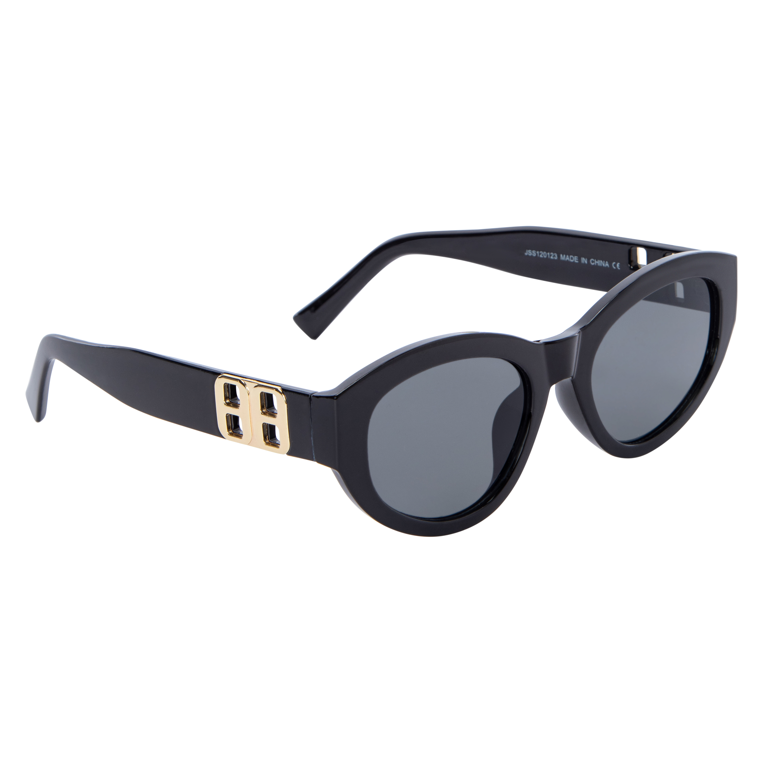 Ladies Metal-Temple Cat Eye Sunglasses