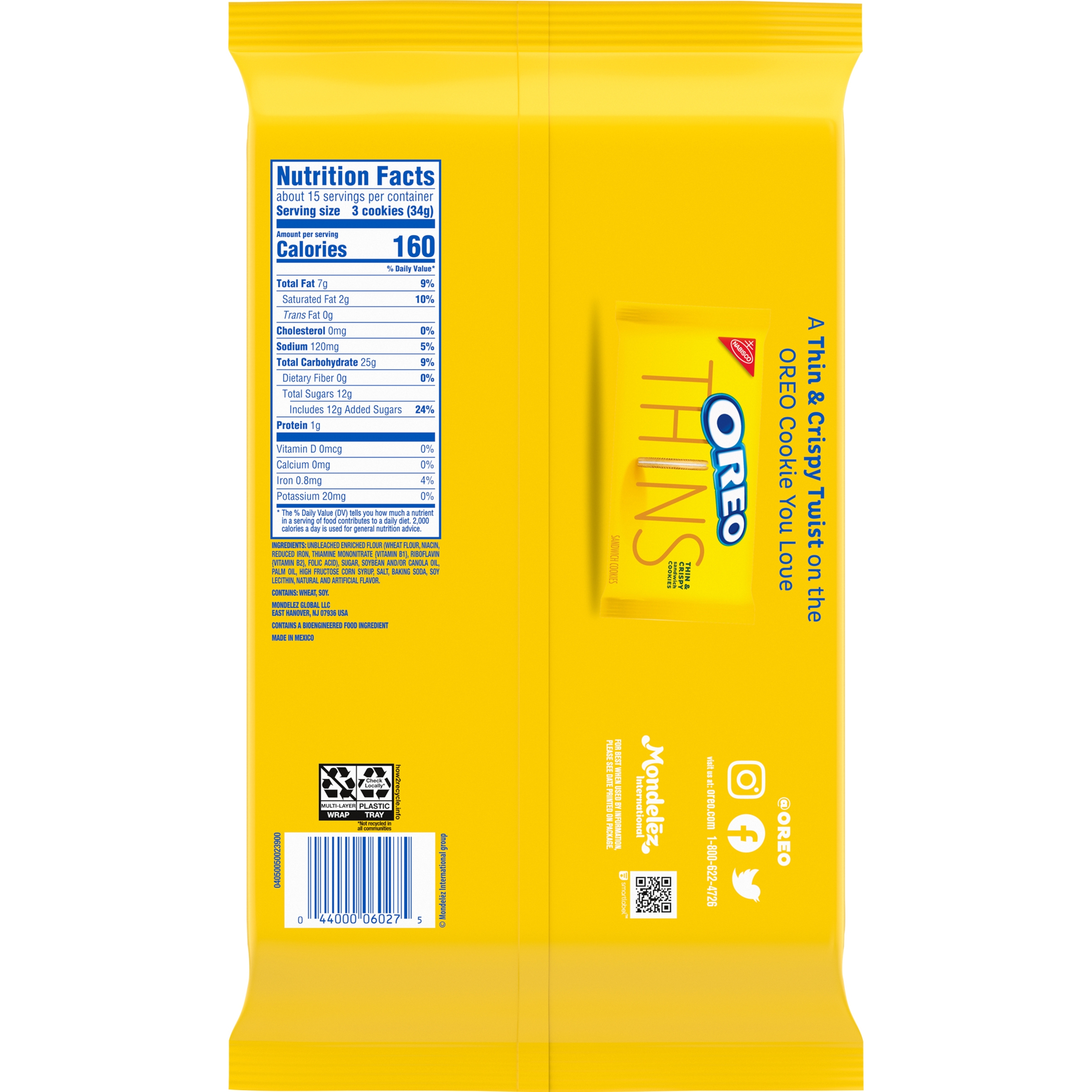 Oreo® Golden Sandwich Cookies 1lb - Family Size