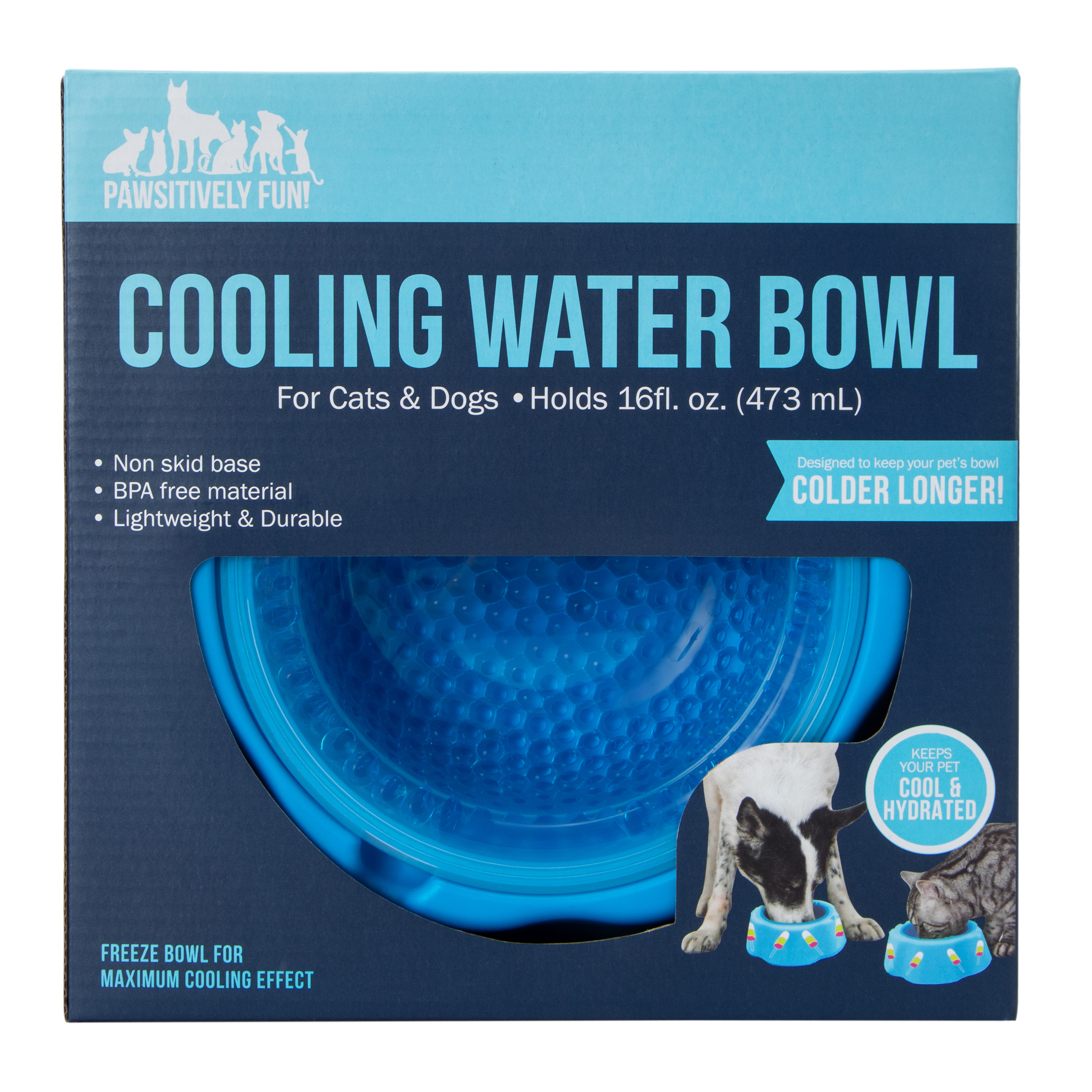 Cooling Pet Water Bowl 16oz