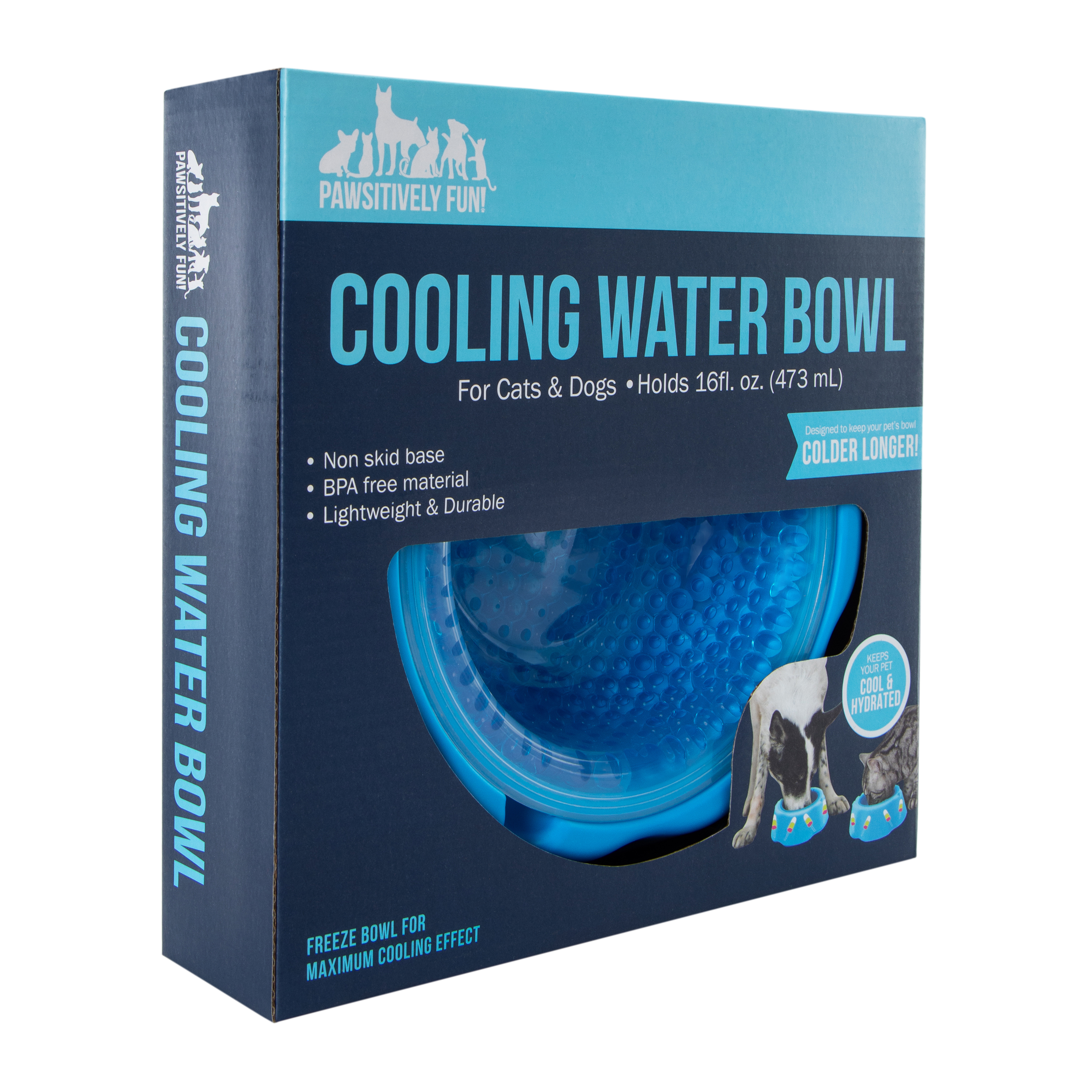 Cooling Pet Water Bowl 16oz