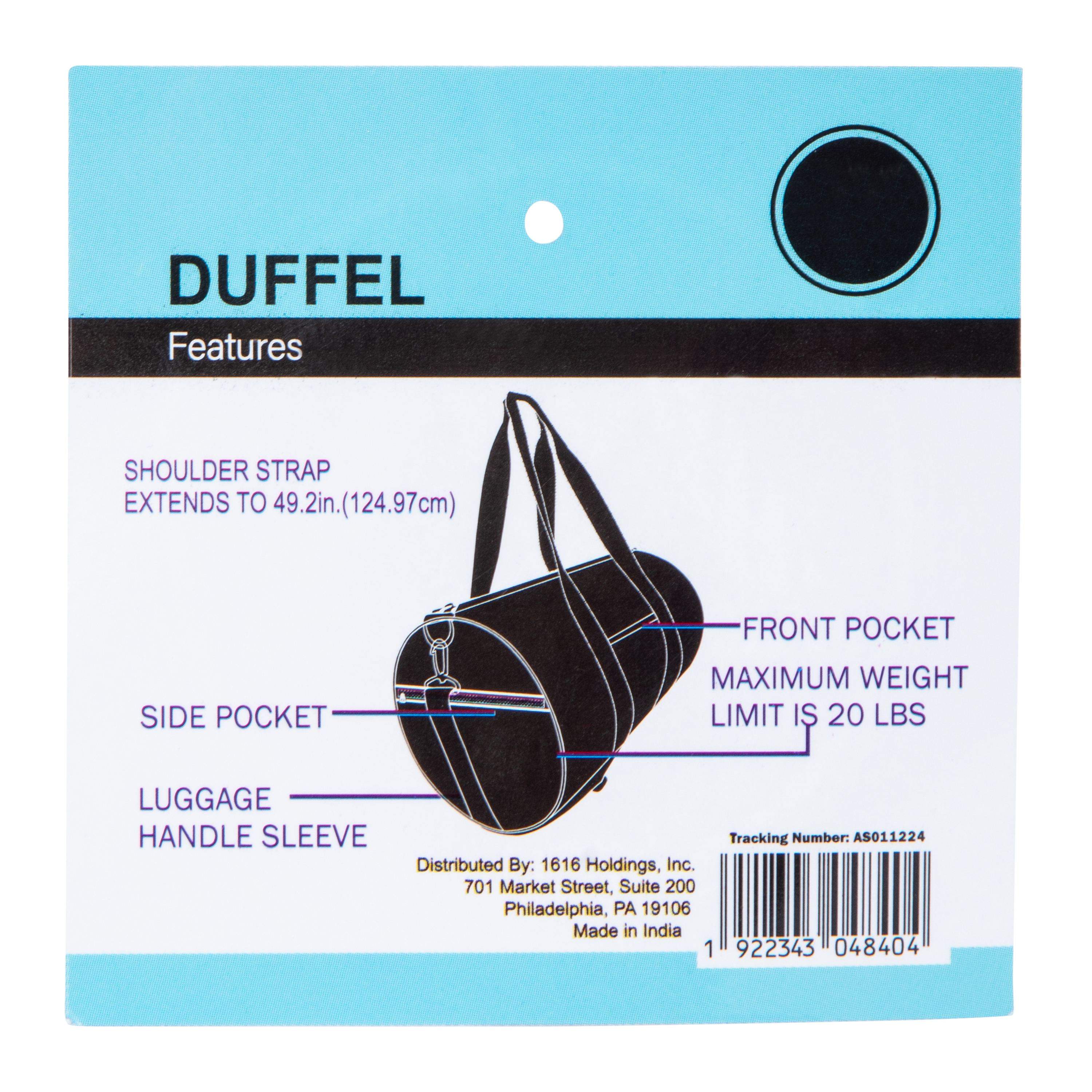 Duffel Bag 18in x 10in