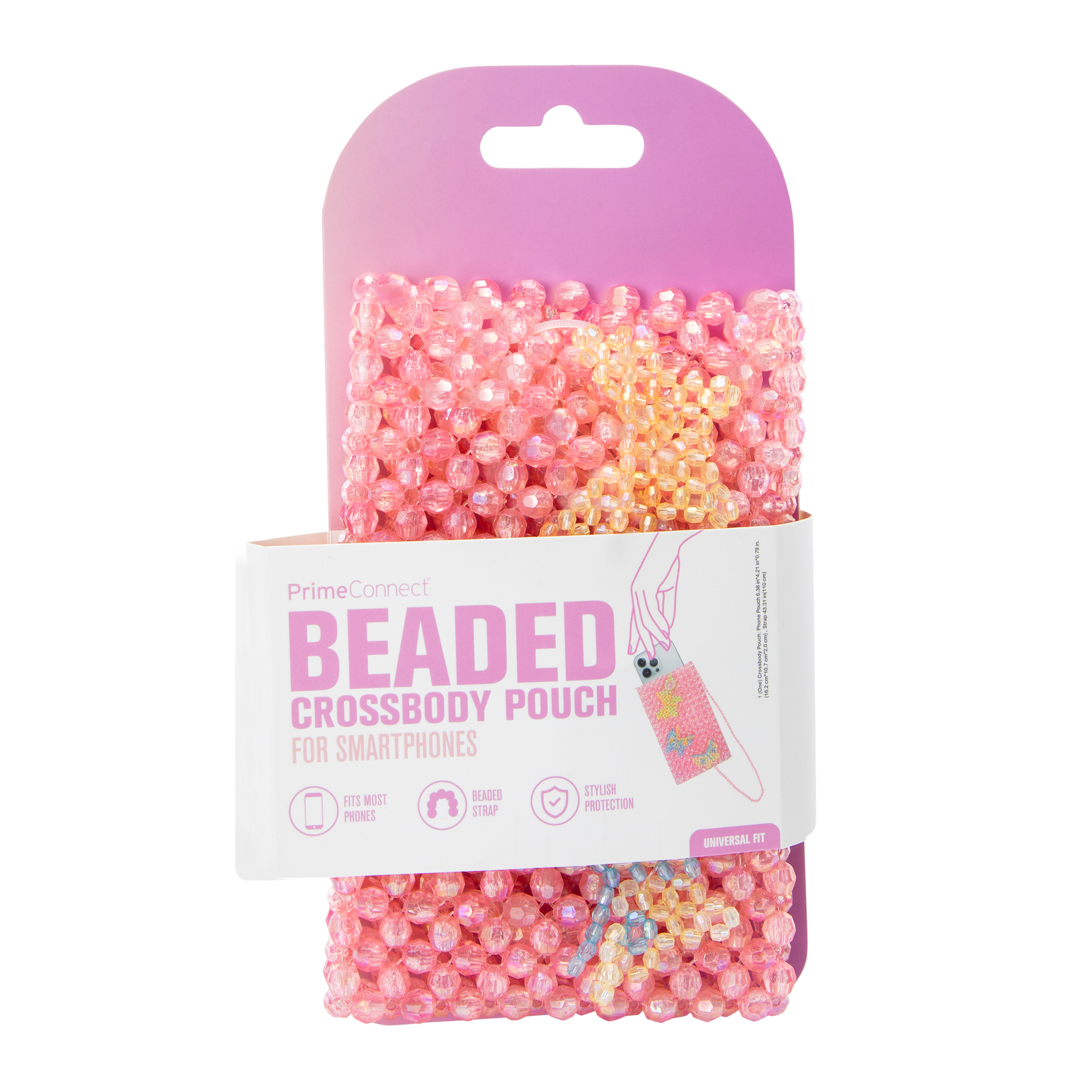 Chunky Beaded Crossbody Pouch For Smartphones