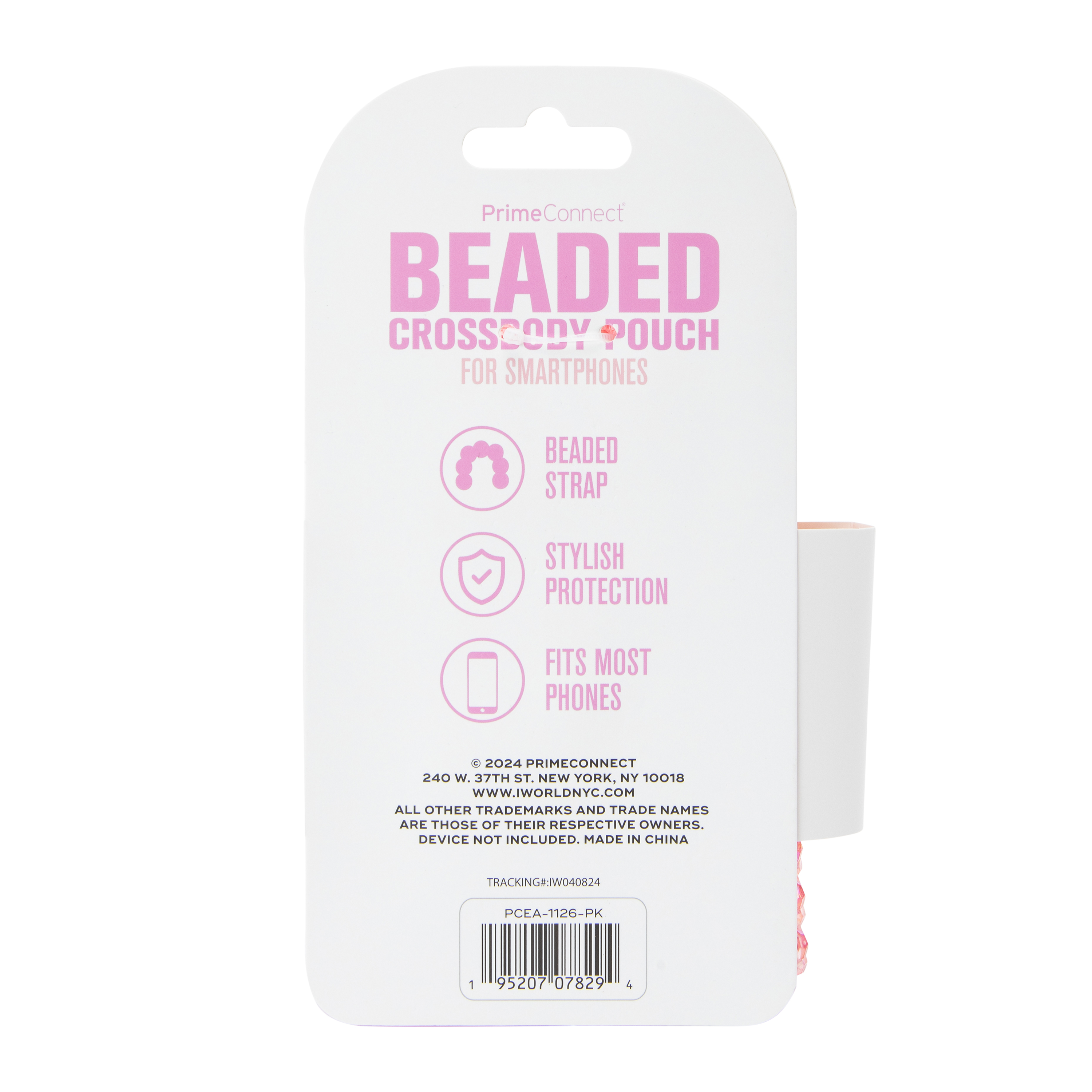 Chunky Beaded Crossbody Pouch For Smartphones