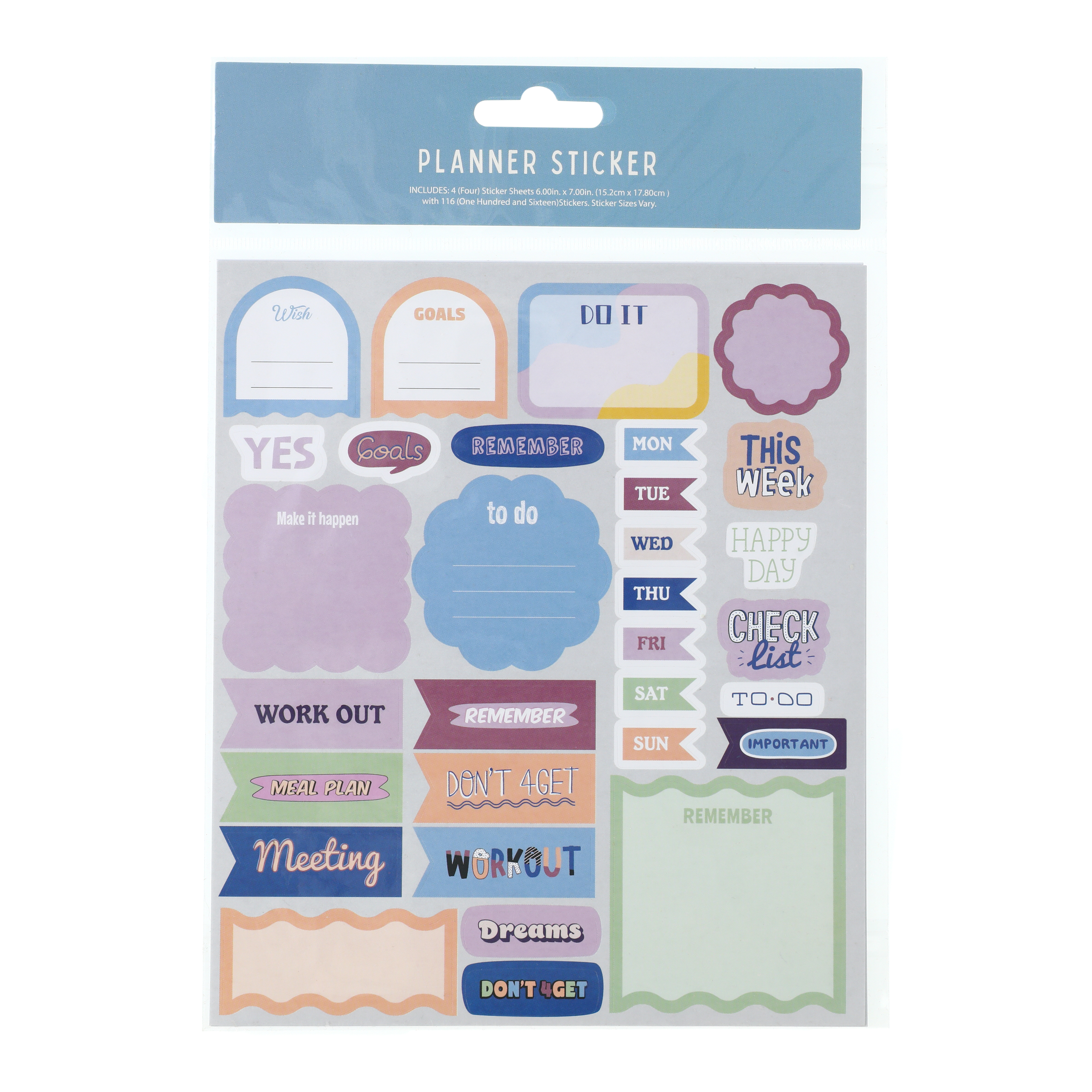 Planner Stickers 4-Sheets