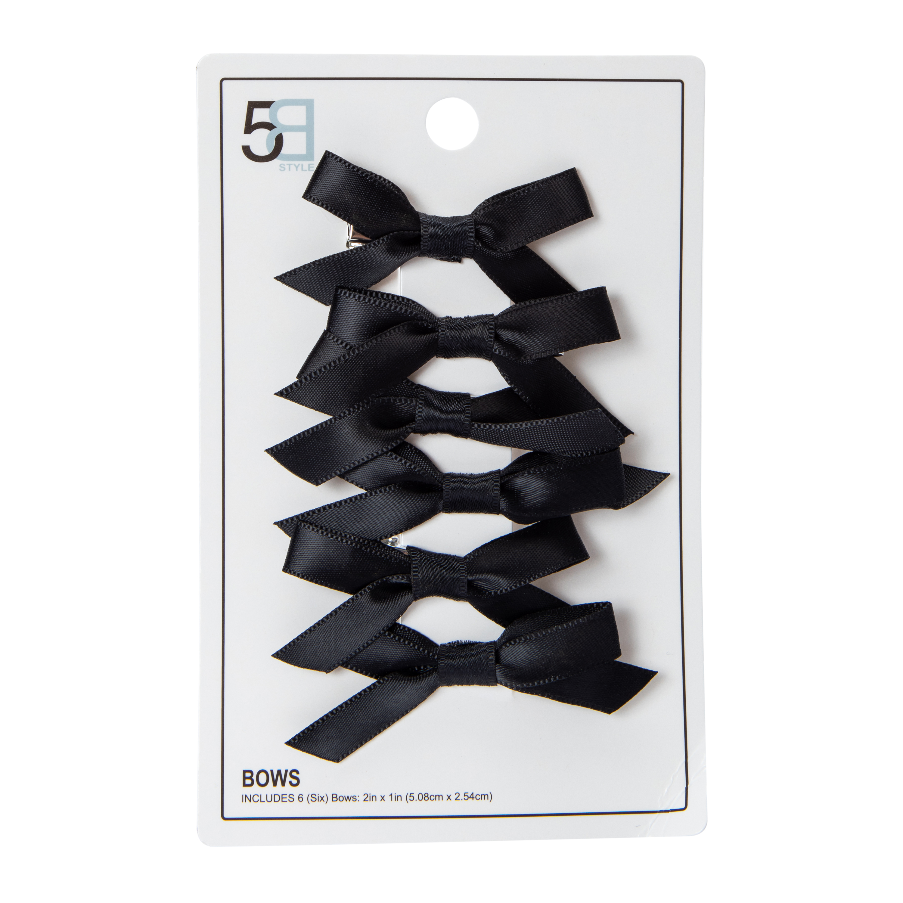 Mini Satin Hair Bows 6-Count