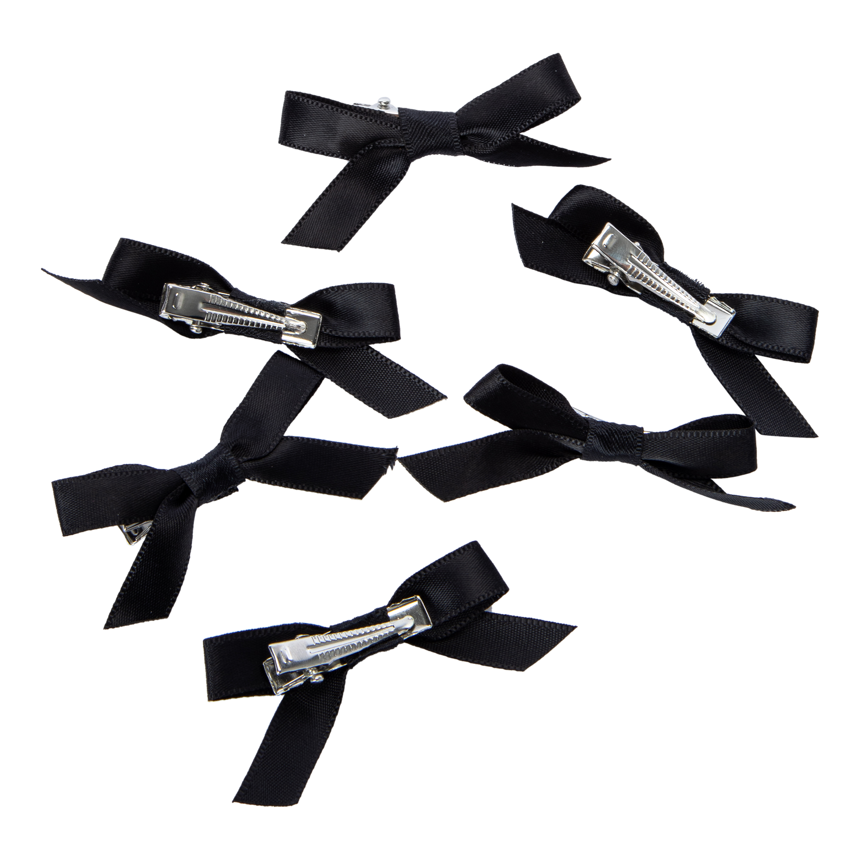 Mini Satin Hair Bows 6-Count