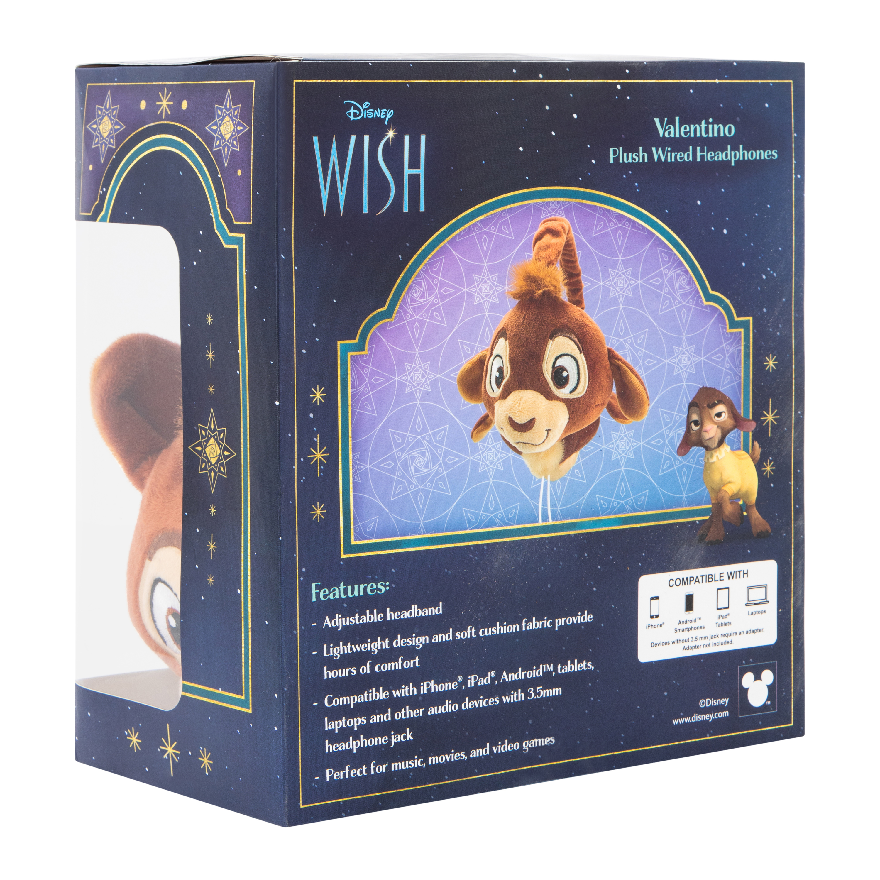 Disney Wish Valentino Plush Wired Headphones