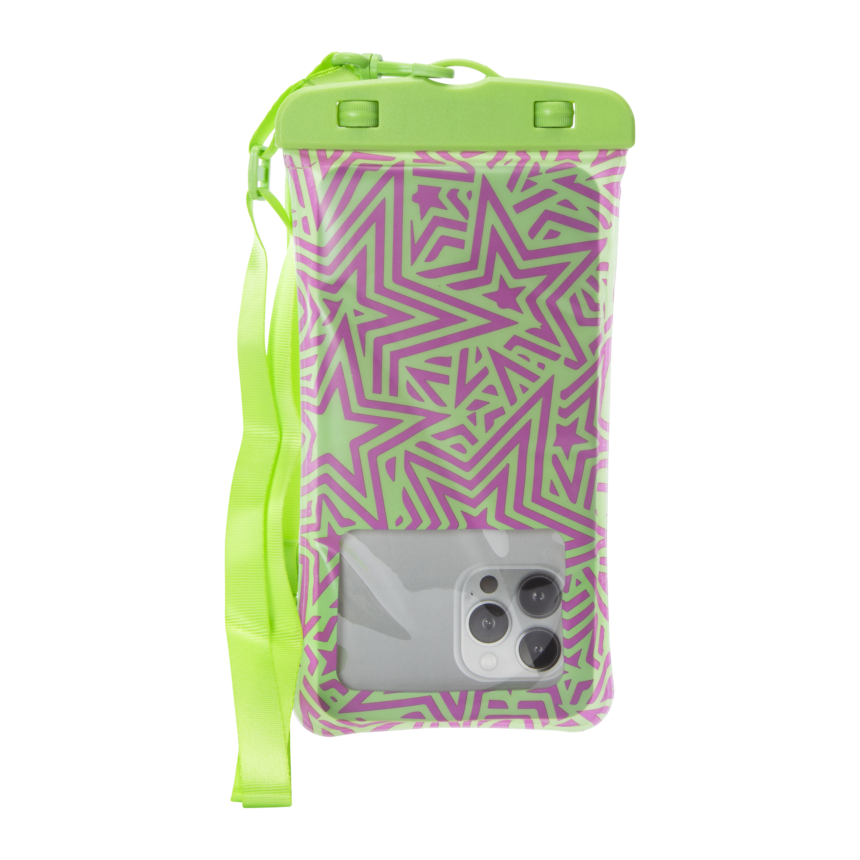 Printed Waterproof Phone Pouch With Neck Strap