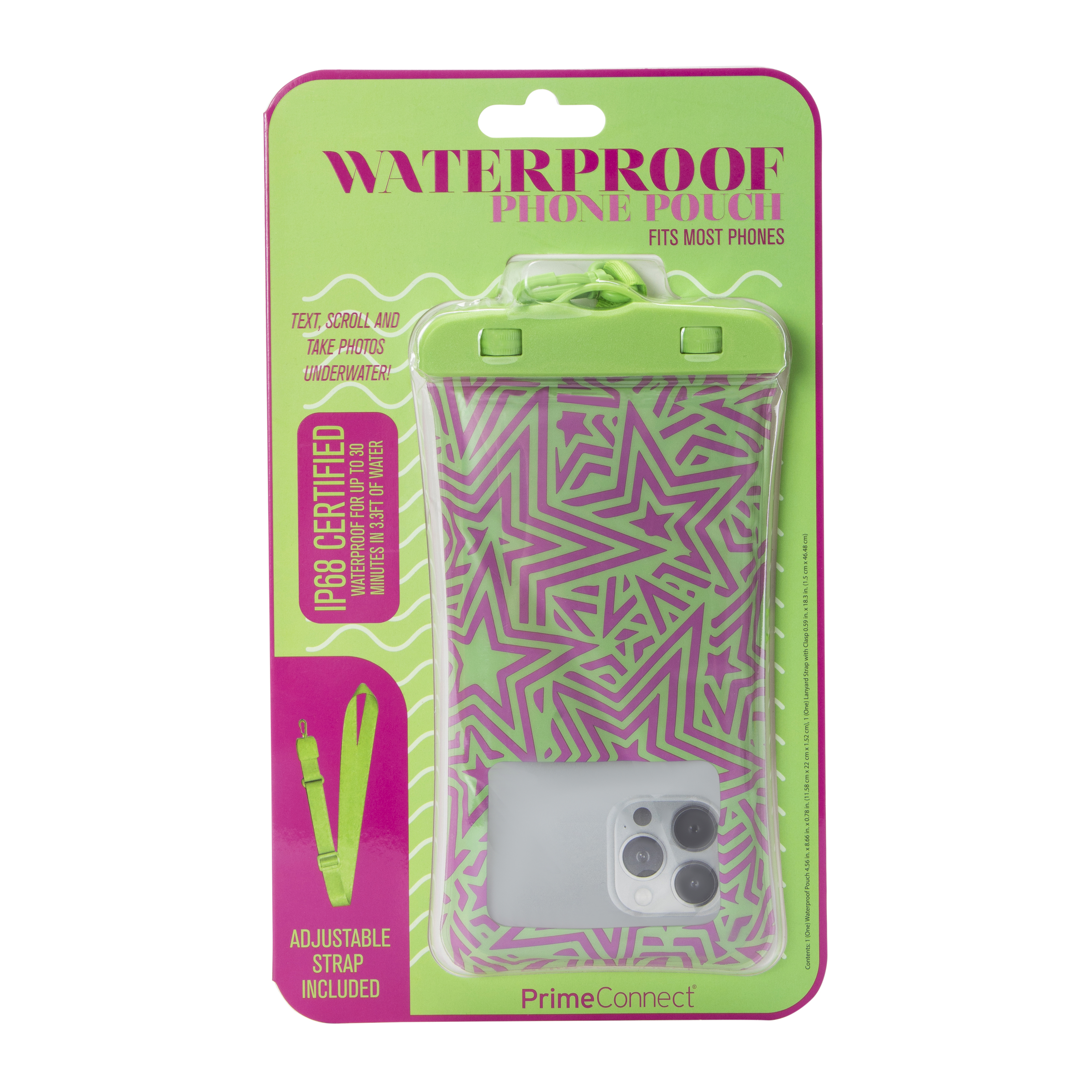 Printed Waterproof Phone Pouch With Neck Strap