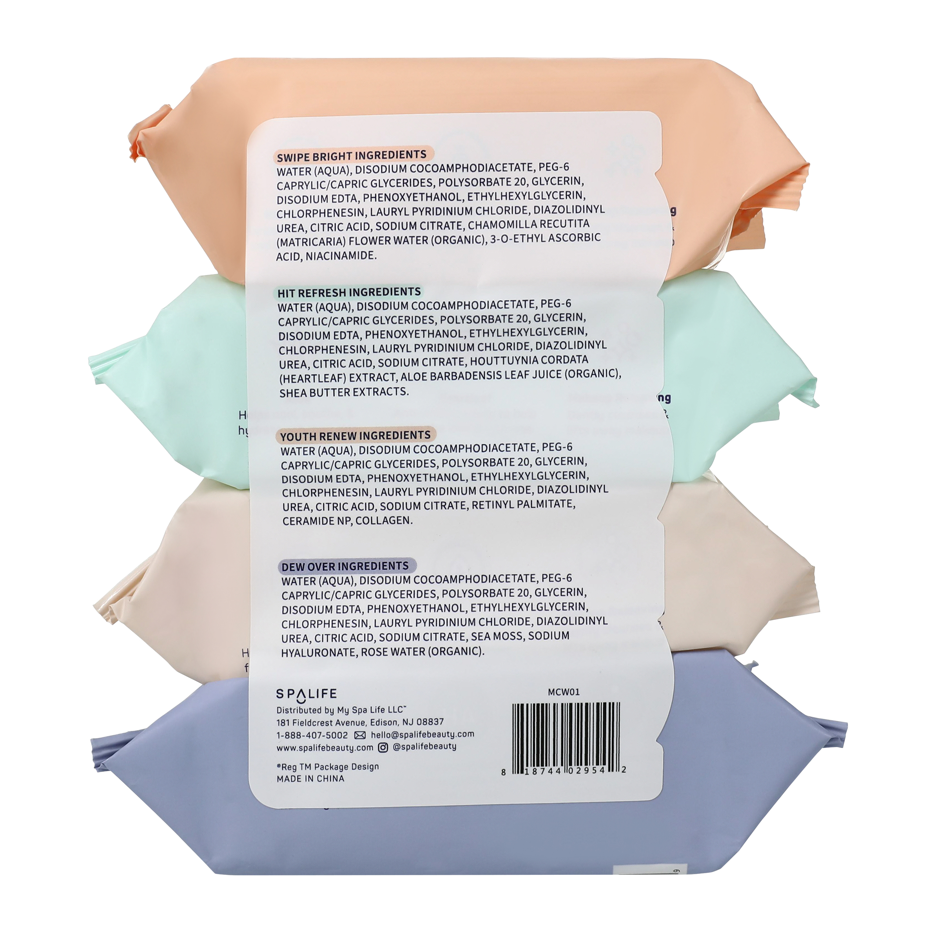 Spalife Facial Wipes 4-Pack