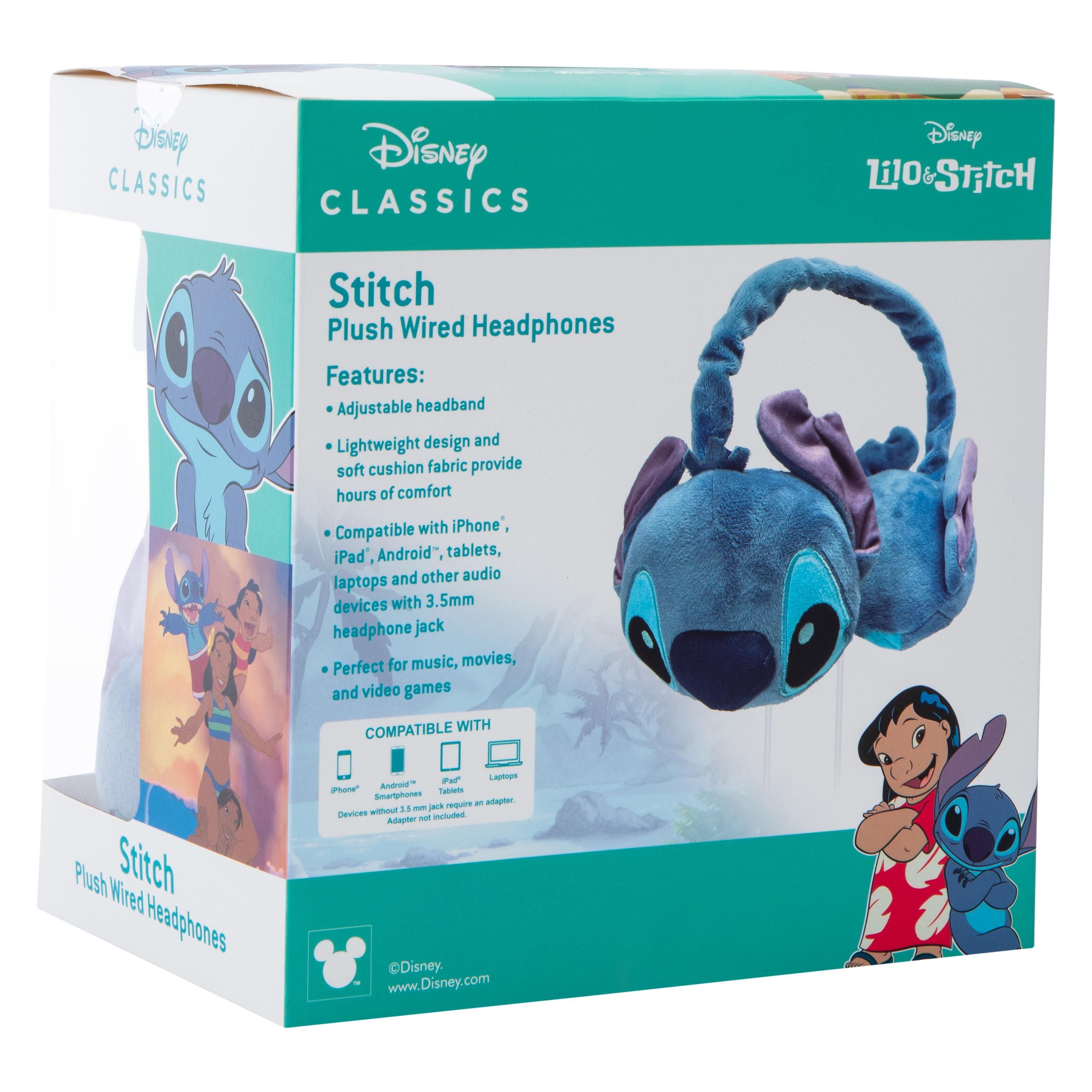 Disney Classics Stitch Plush Wired Headphones