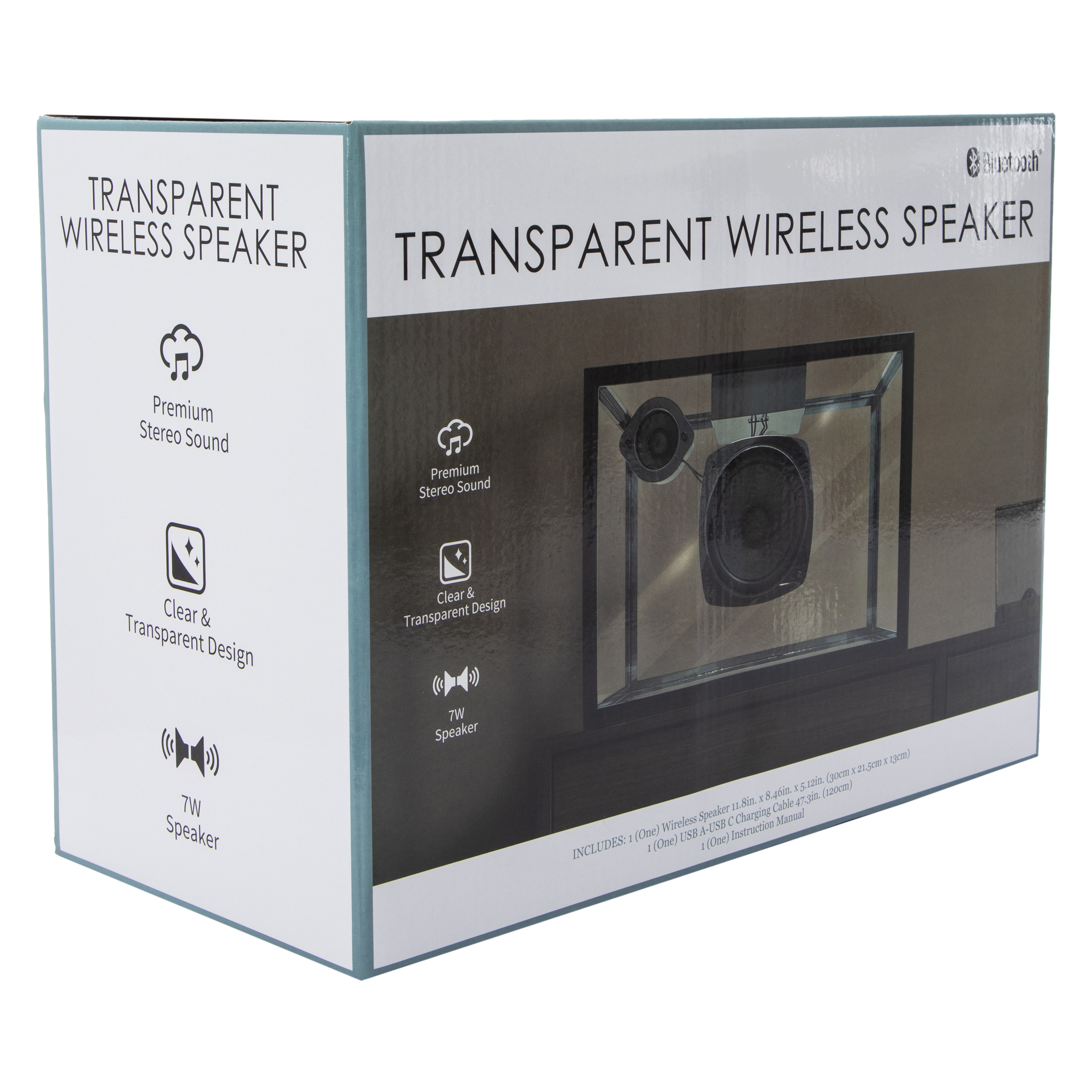 Transparent Wireless Speaker 11.8in x 8.46in