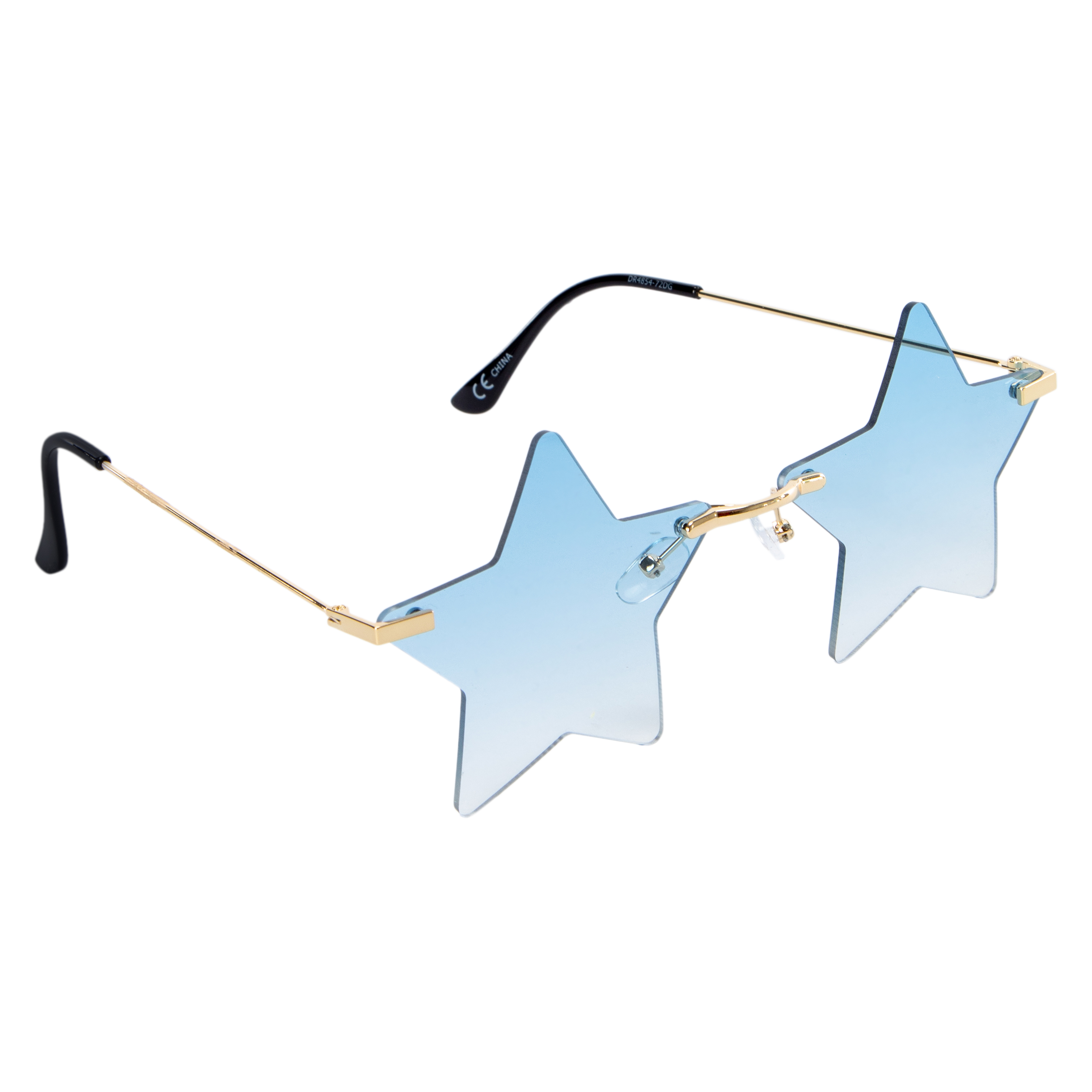 Ladies Rimless Metal Star Sunglasses