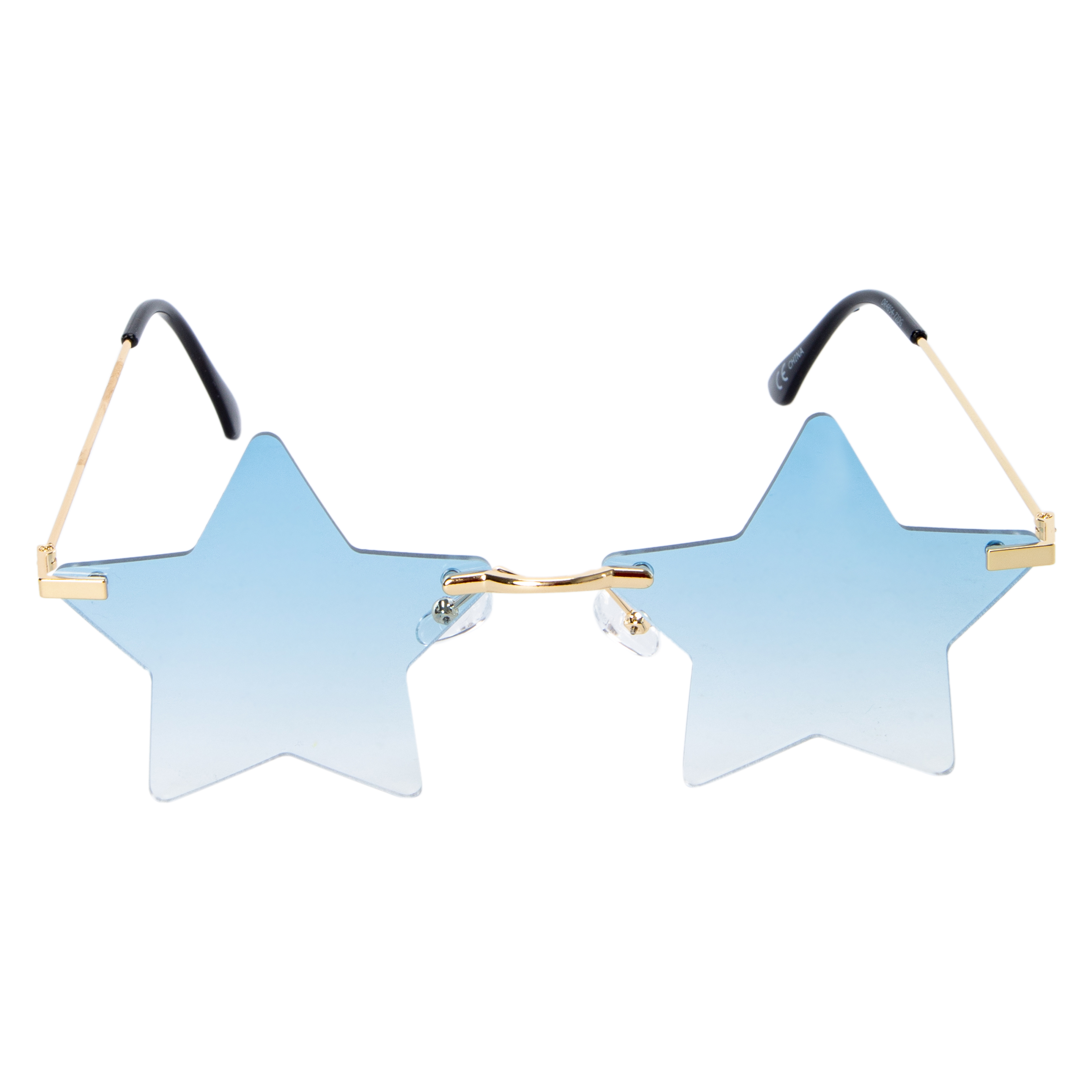 Ladies Rimless Metal Star Sunglasses