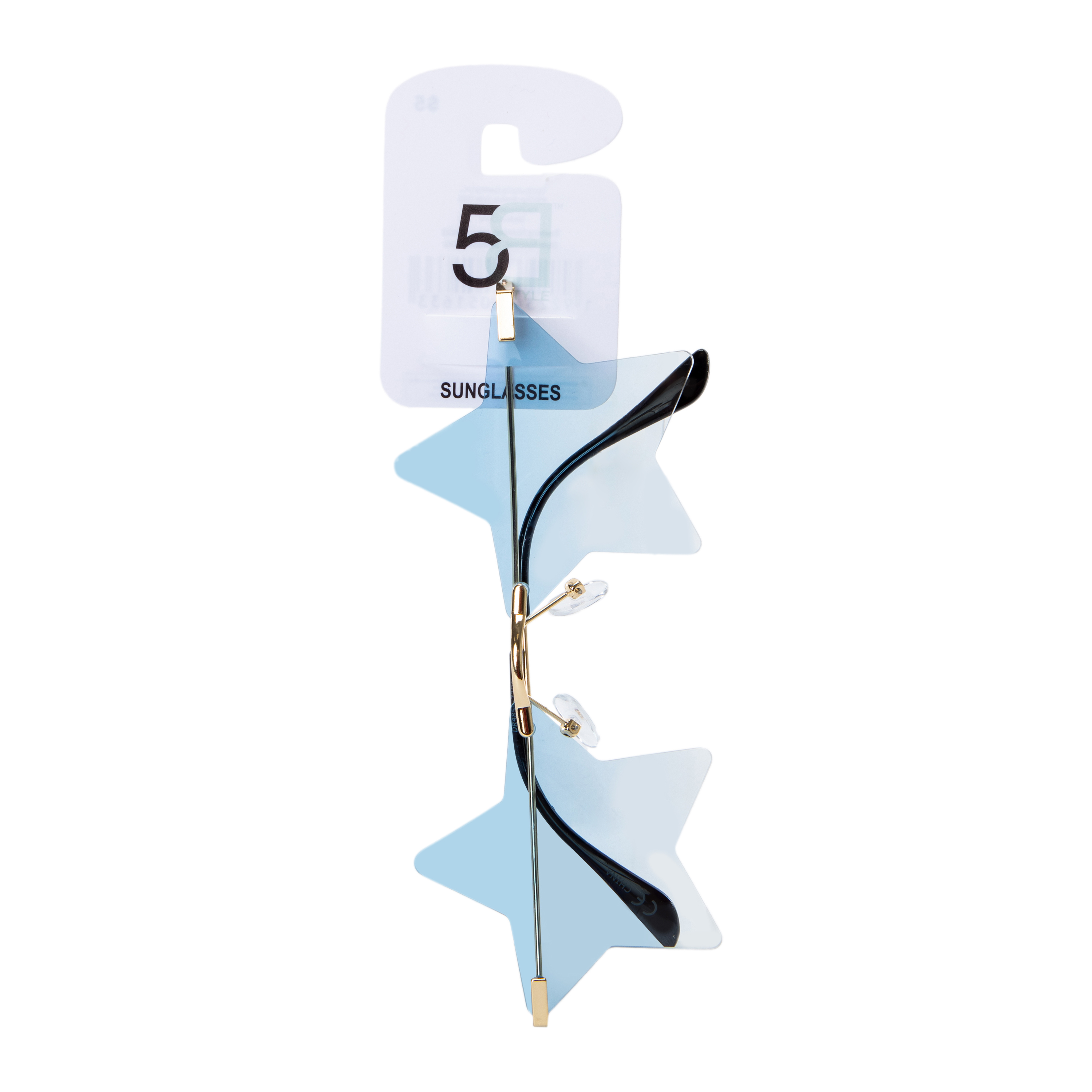 Ladies Rimless Metal Star Sunglasses