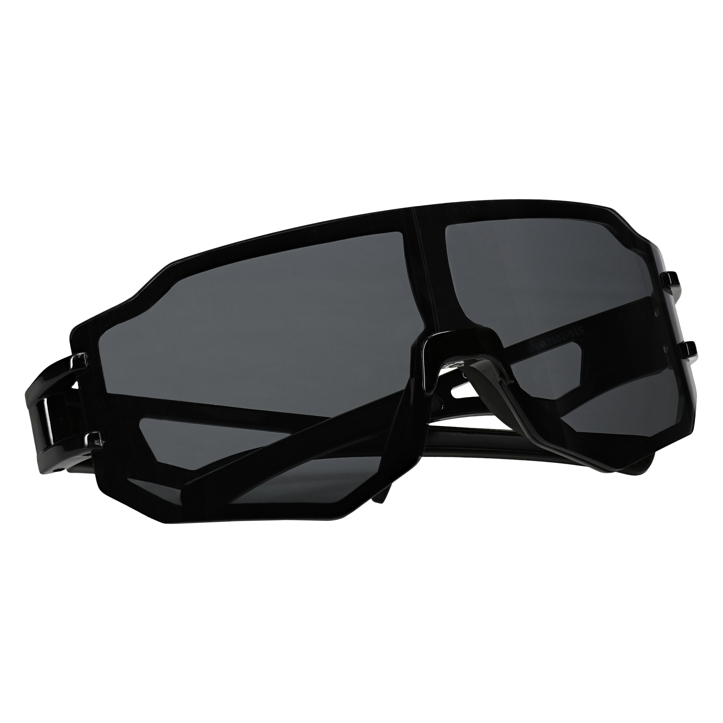 Ladies Large Rimless Mirror Shield Sunglasses