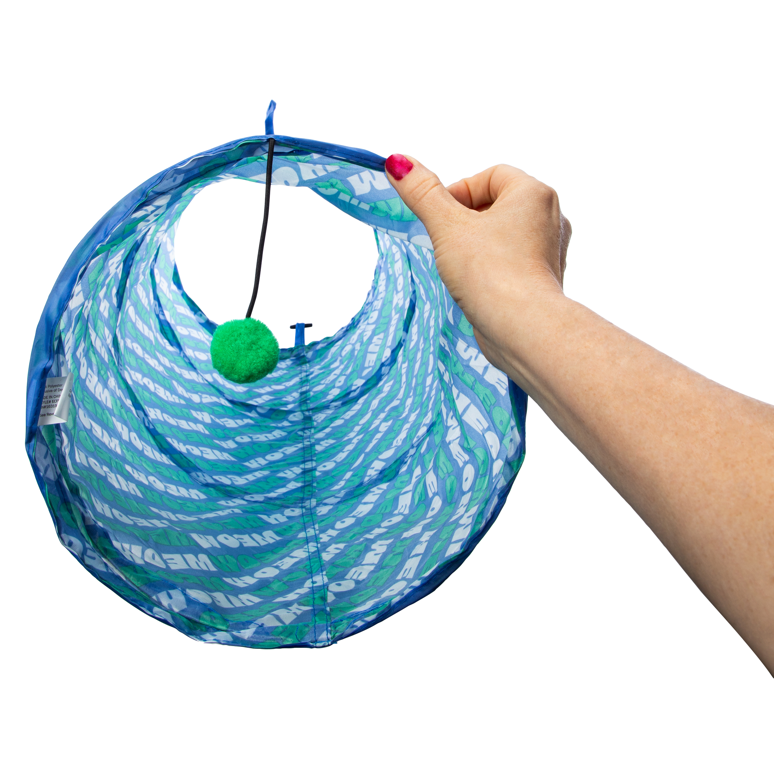 Cat Tunnel With Teaser Toy 29.5in x 11in