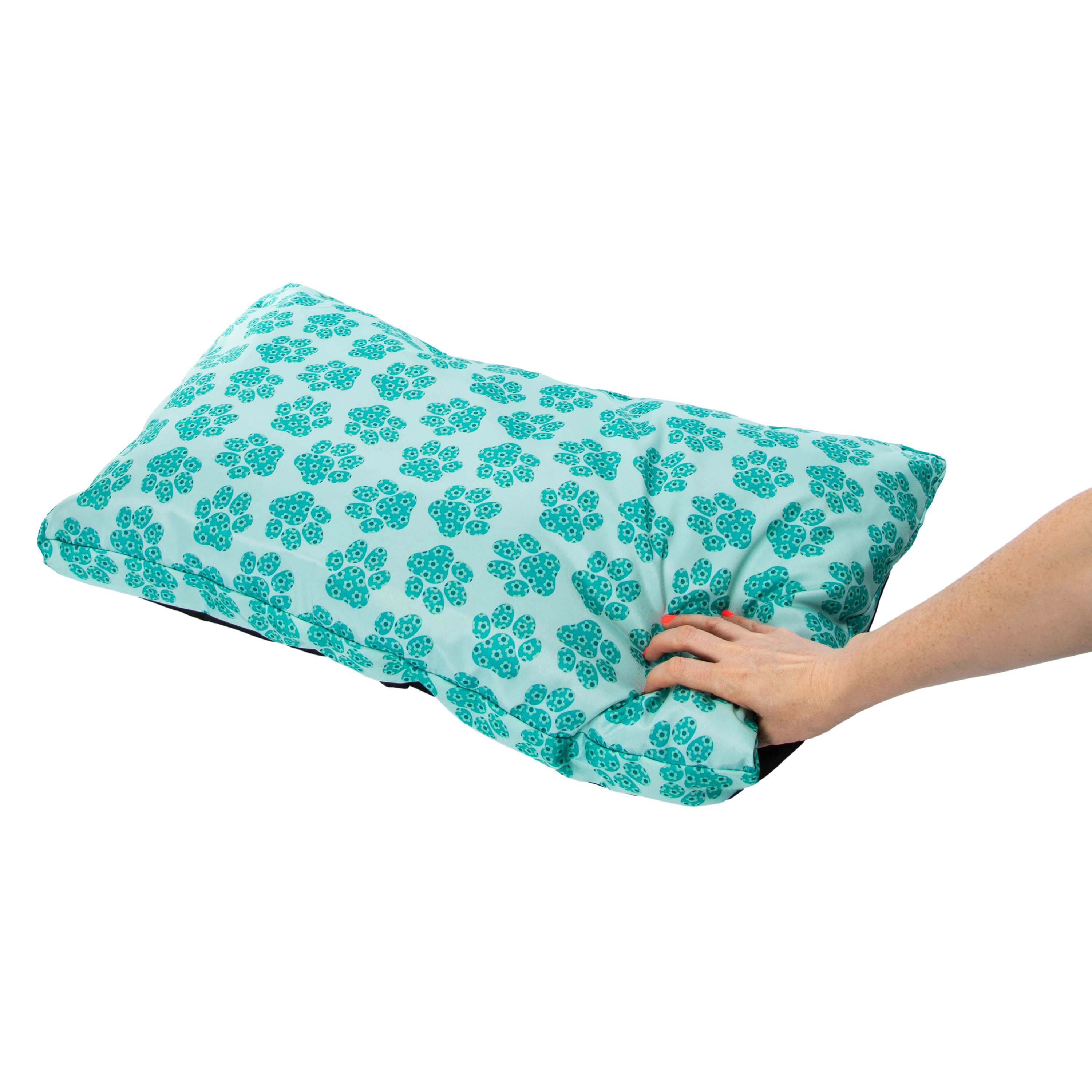 Paw Print Square Pet Bed 28in