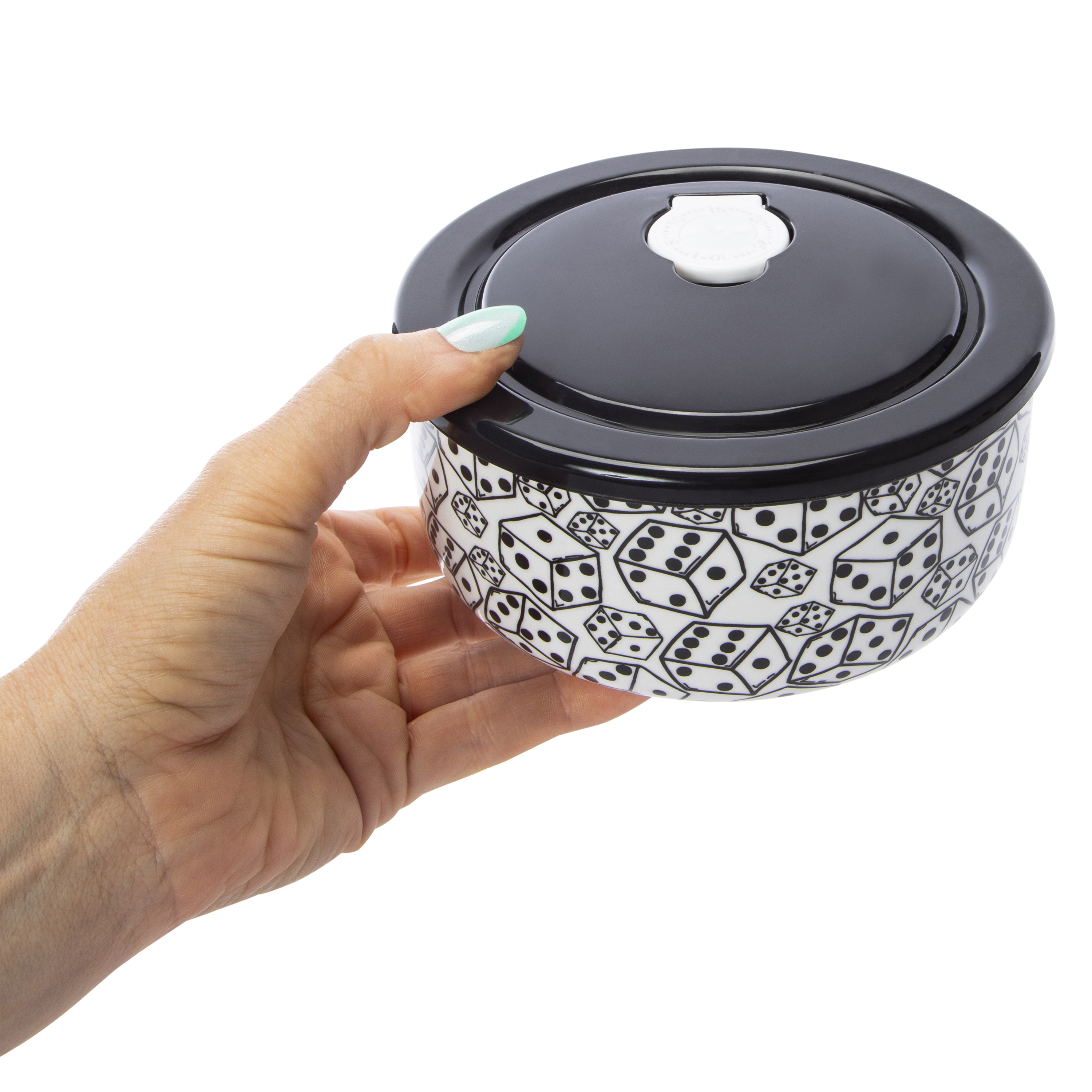 Lunch Bowl With Vented Plastic Lid 22oz