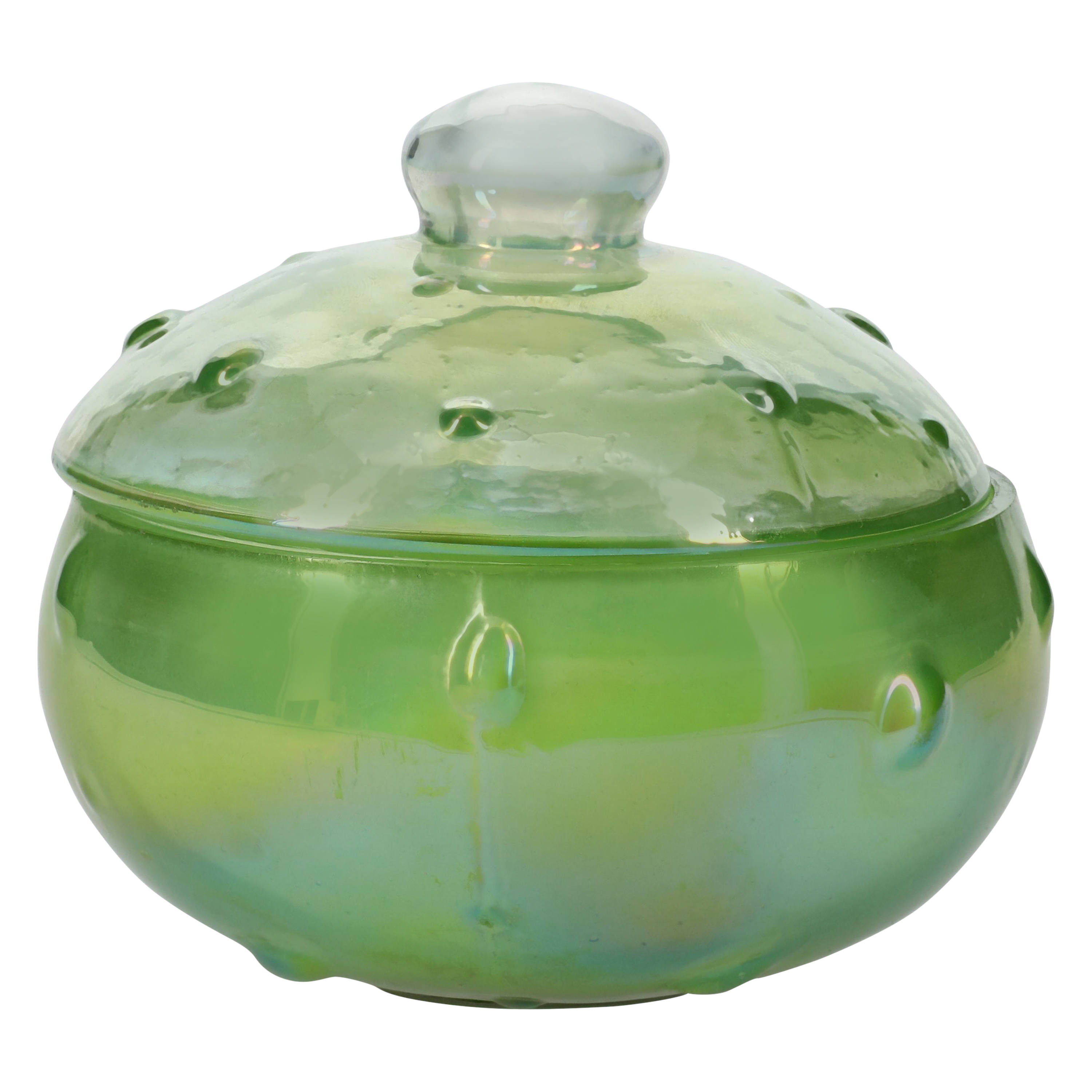 Trinket Jar Glass Candle With Lid 4in