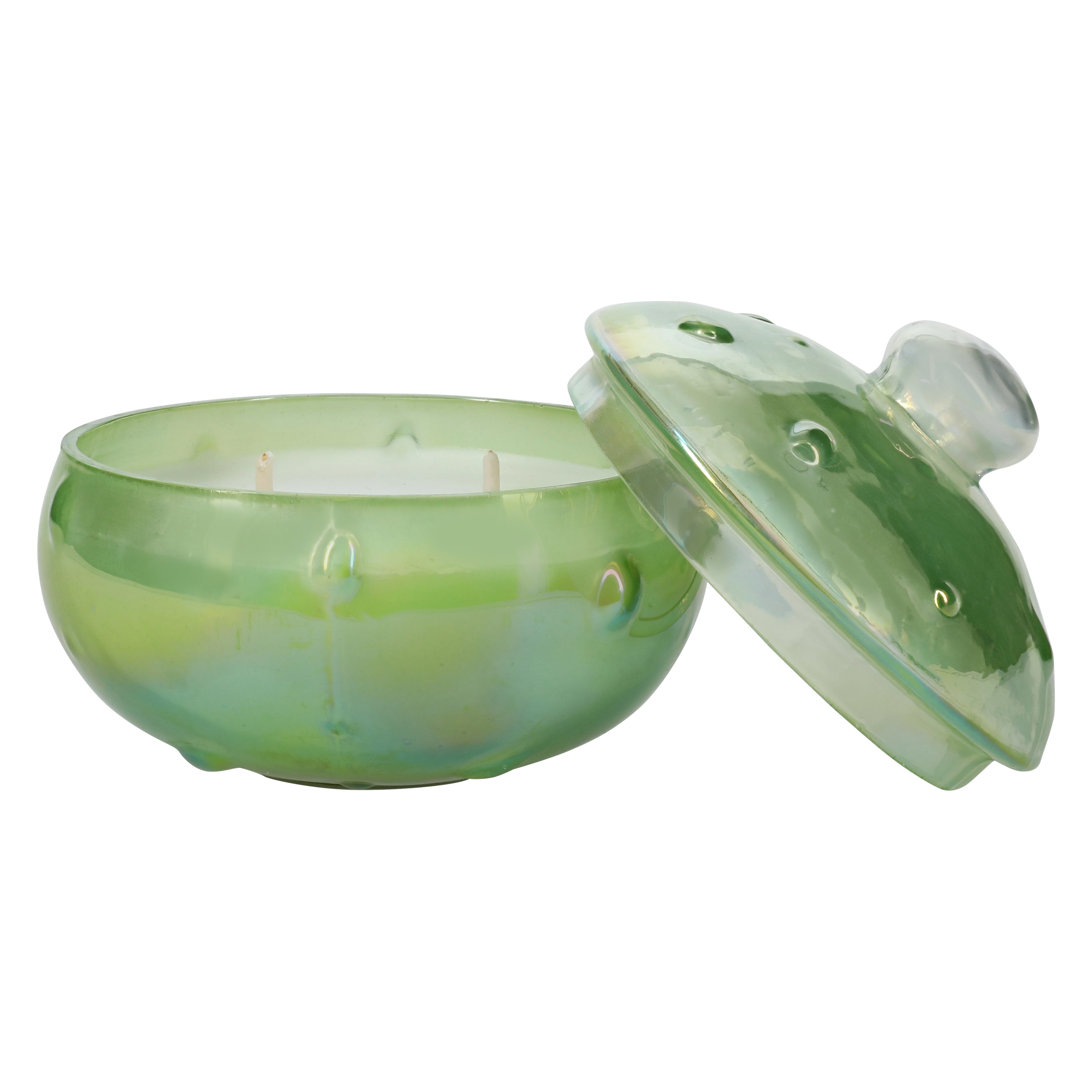 Trinket Jar Glass Candle With Lid 4in