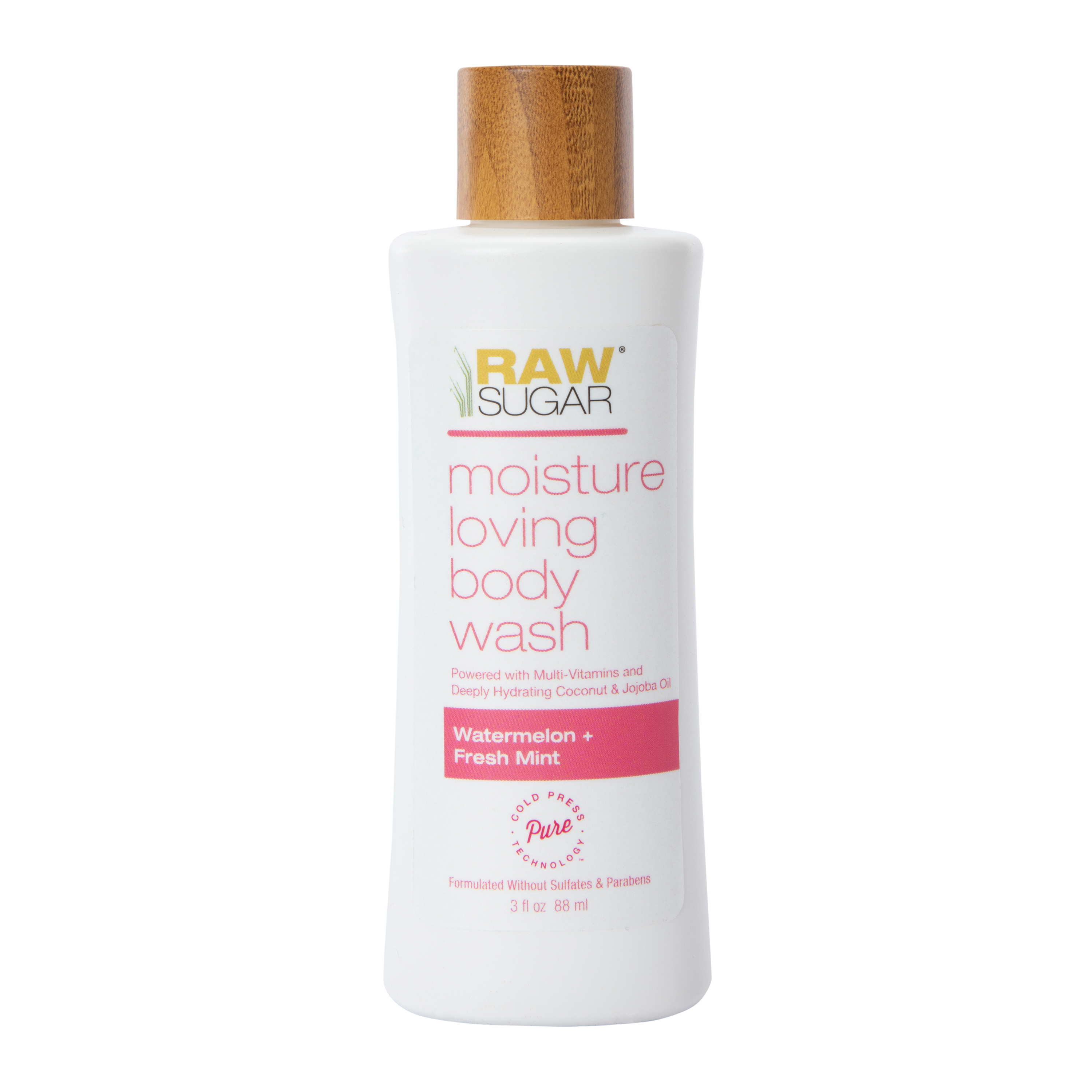 Raw Sugar Travel Size Body Wash 3oz Watermelon Fresh Mint Five Below