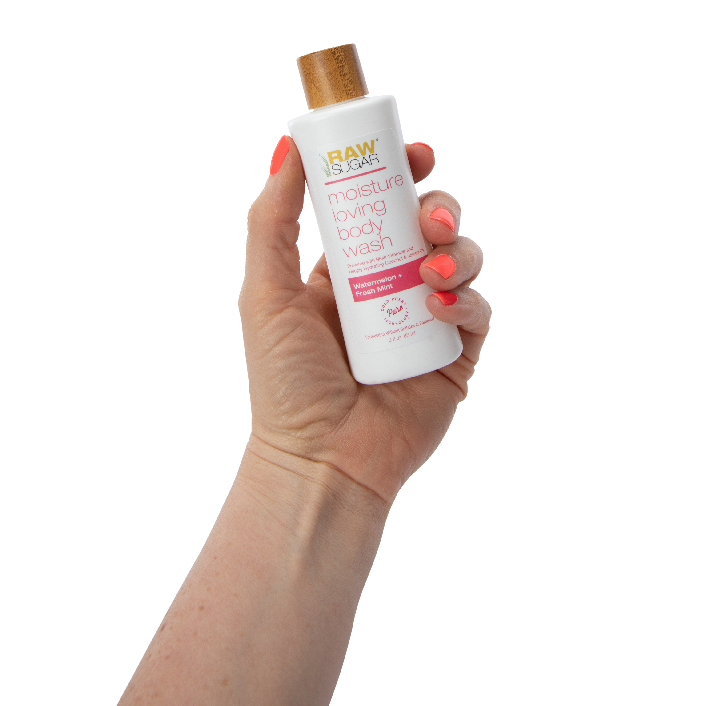 Raw Sugar® Travel Size Body Wash 3oz - Watermelon & Fresh Mint