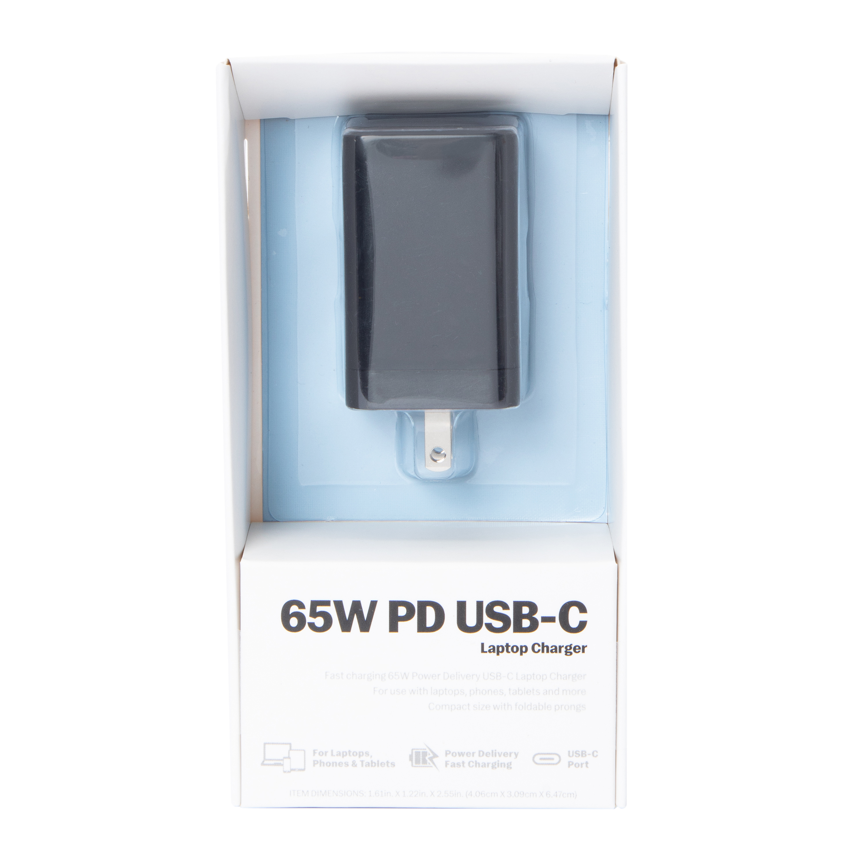 65W USB-C Device Charger For Smartphones, Tablets, Laptop Computers