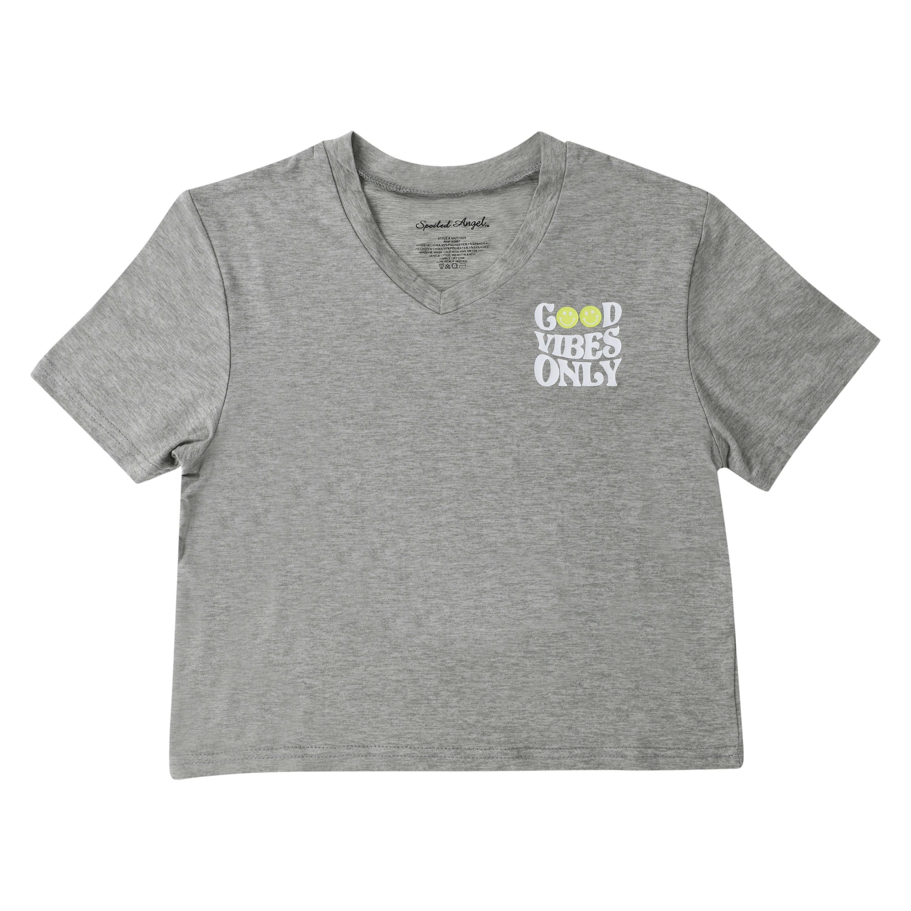 V-Neck Pajama Top - Good Vibes Only