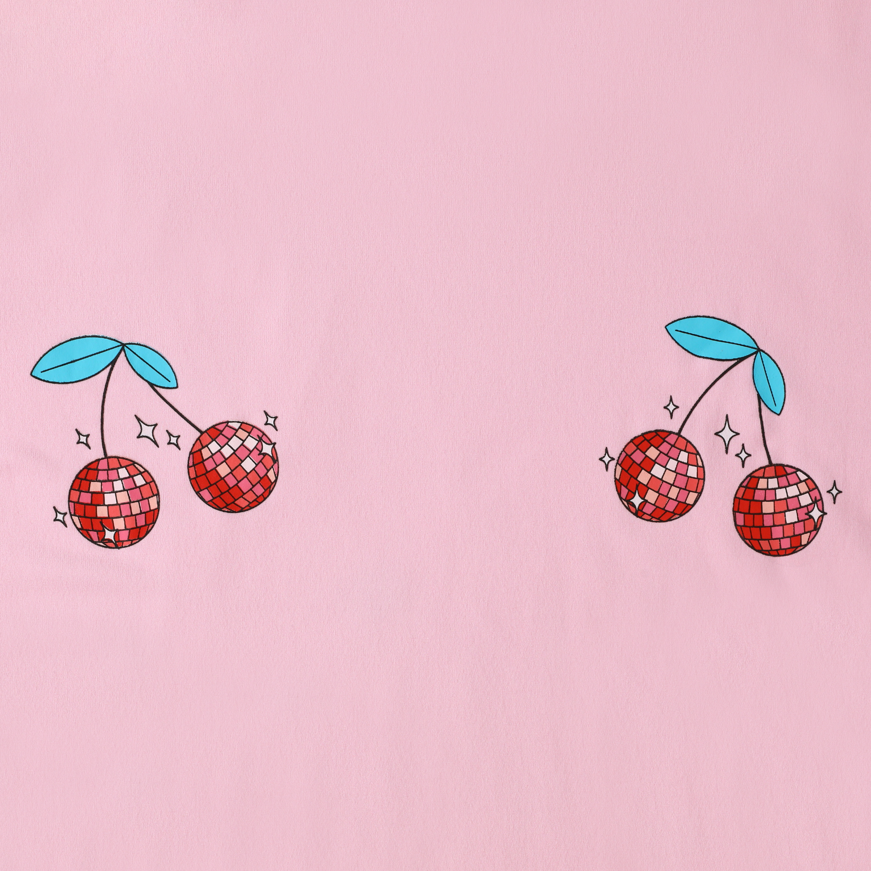 Crew Neck Pajama Top - Disco Cherry