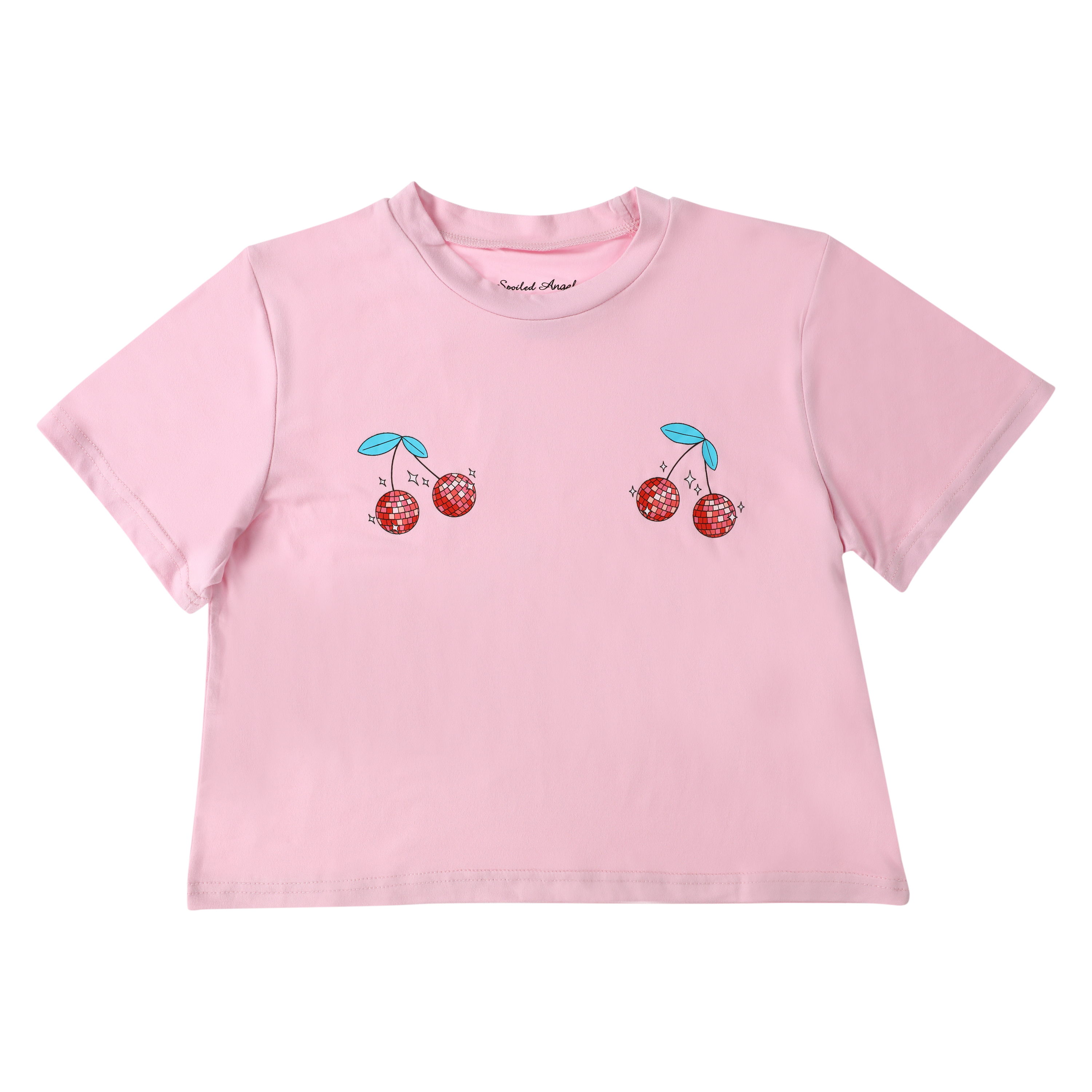 Crew Neck Pajama Top - Disco Cherry