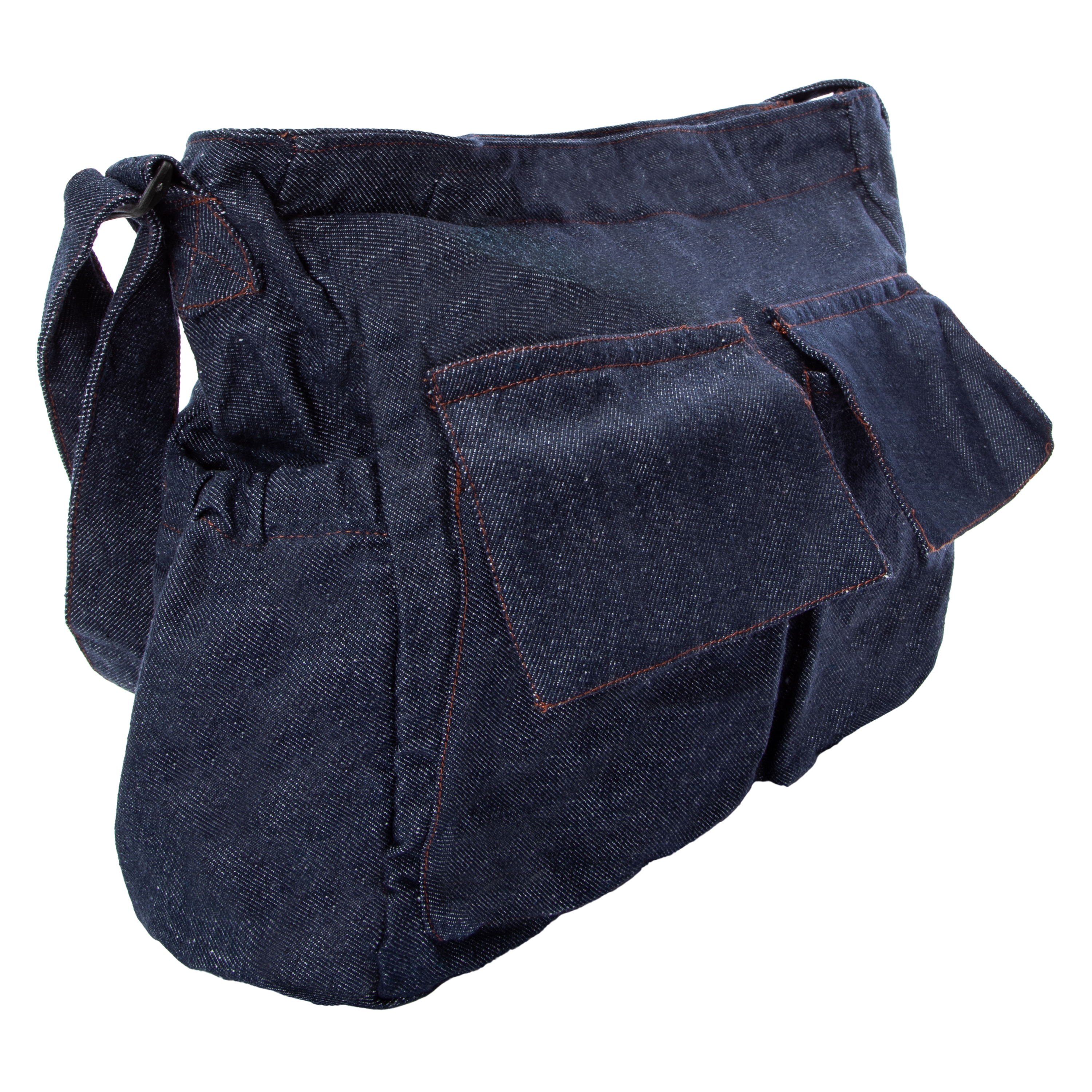 Denim Messenger Bag 12.5in x 14in