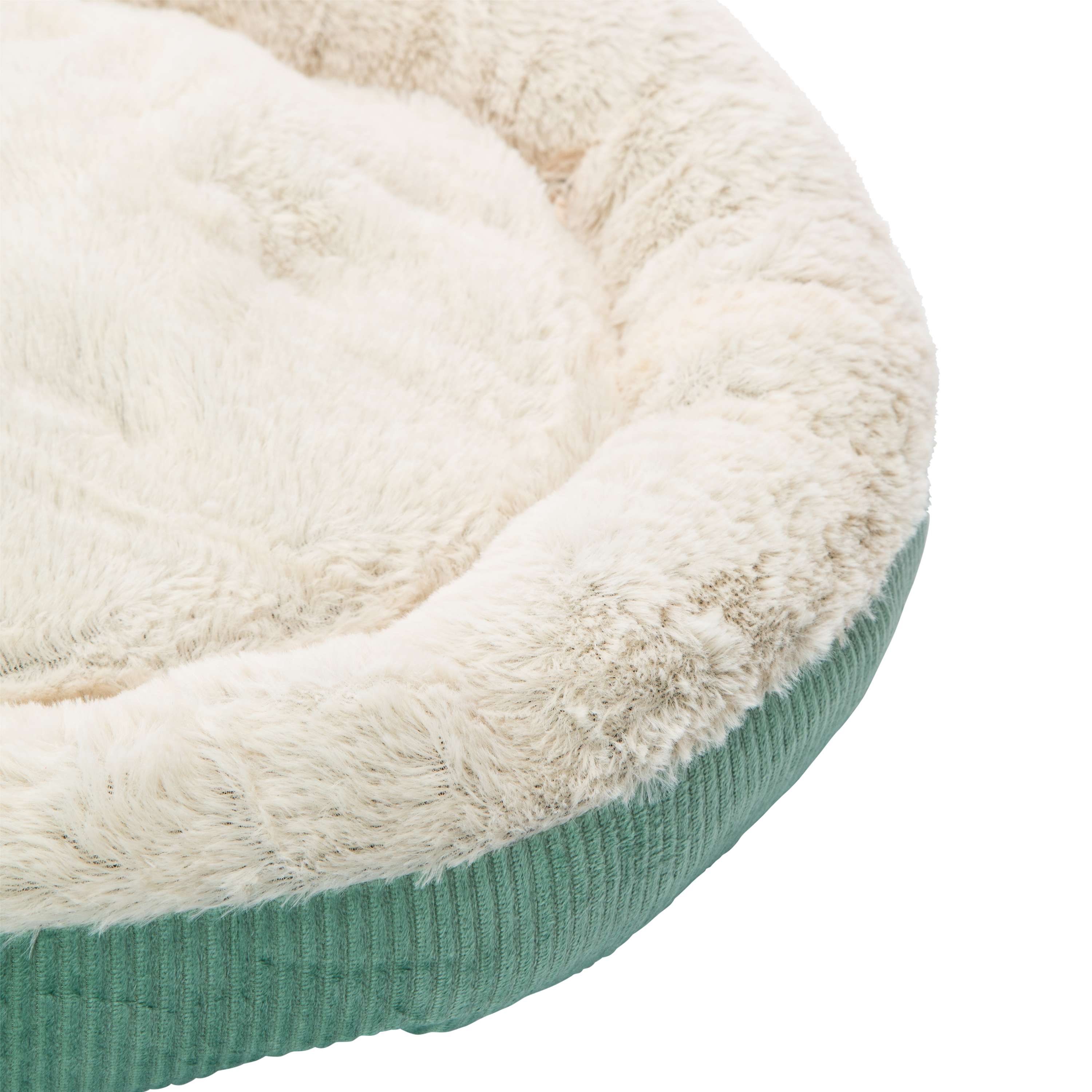 Round Corduroy Pet Bed 22in