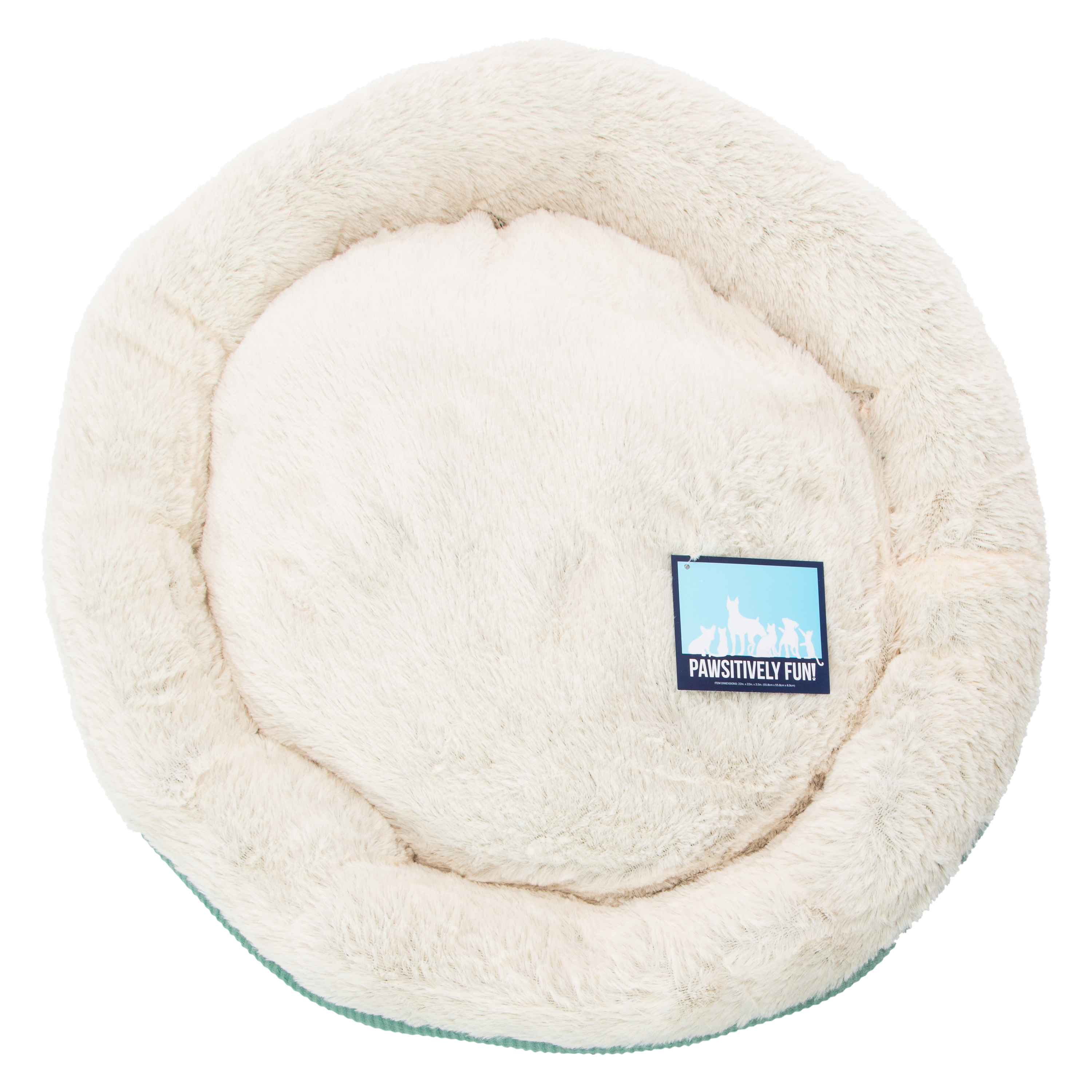 Round Corduroy Pet Bed 22in