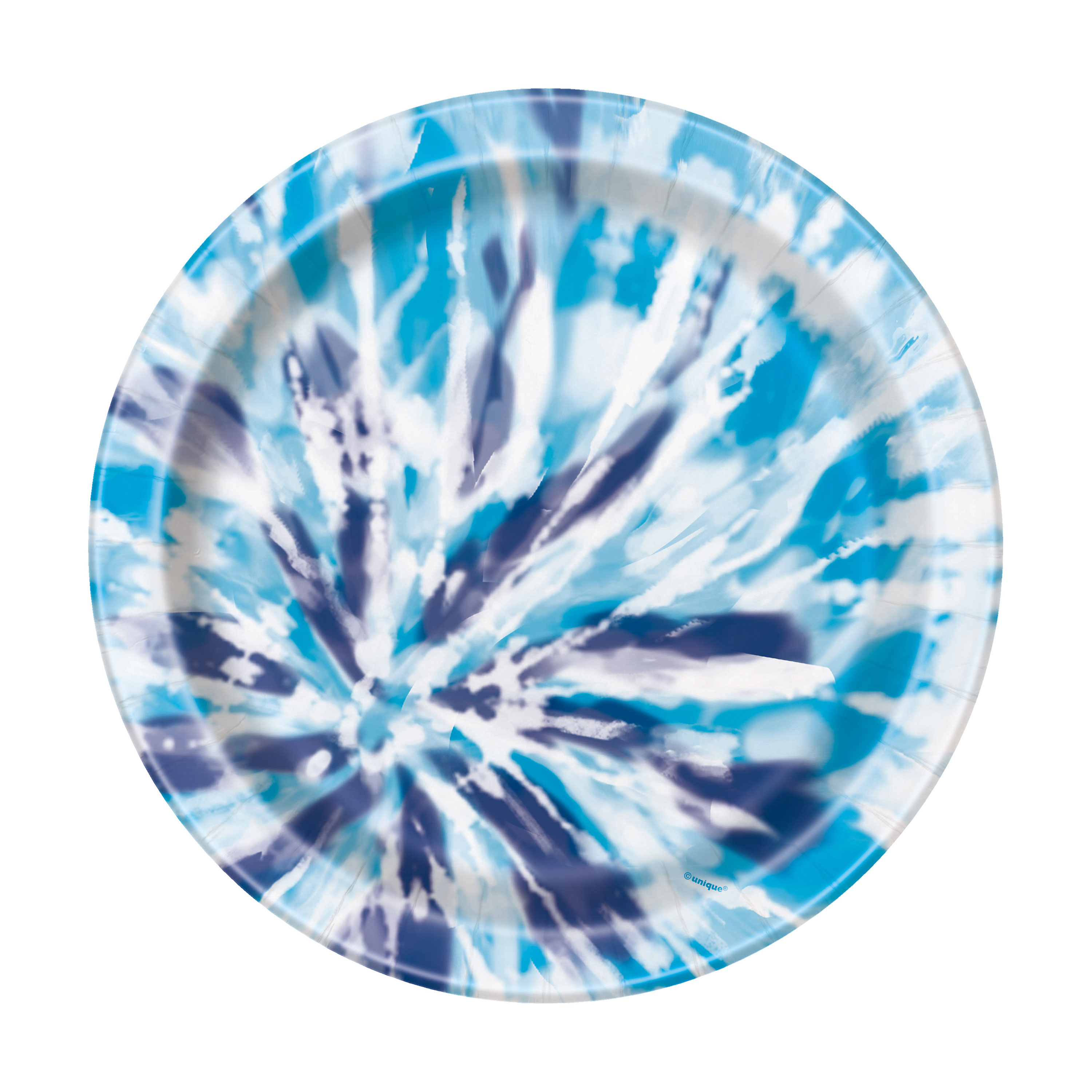 9in Tie-Dye Paper Plates 8-Count