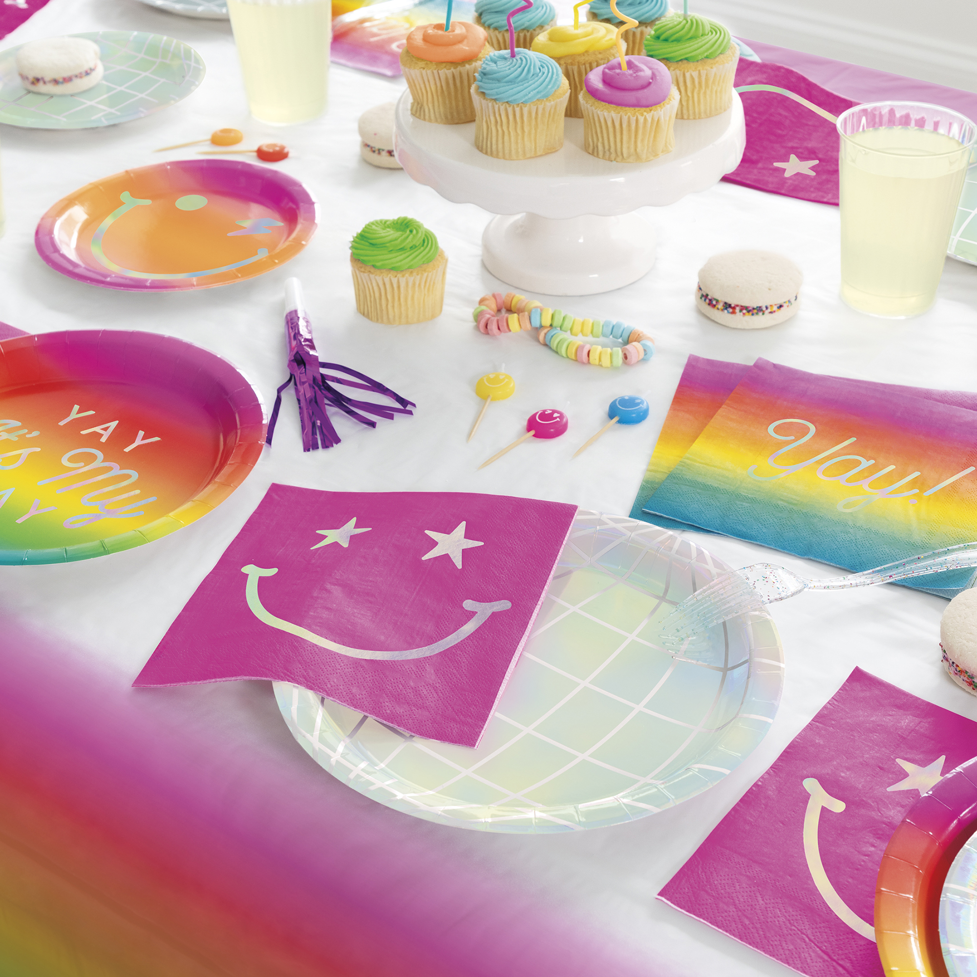 9in Rainbow 'Yay It's My Day' Party Paper Plates 8-Count