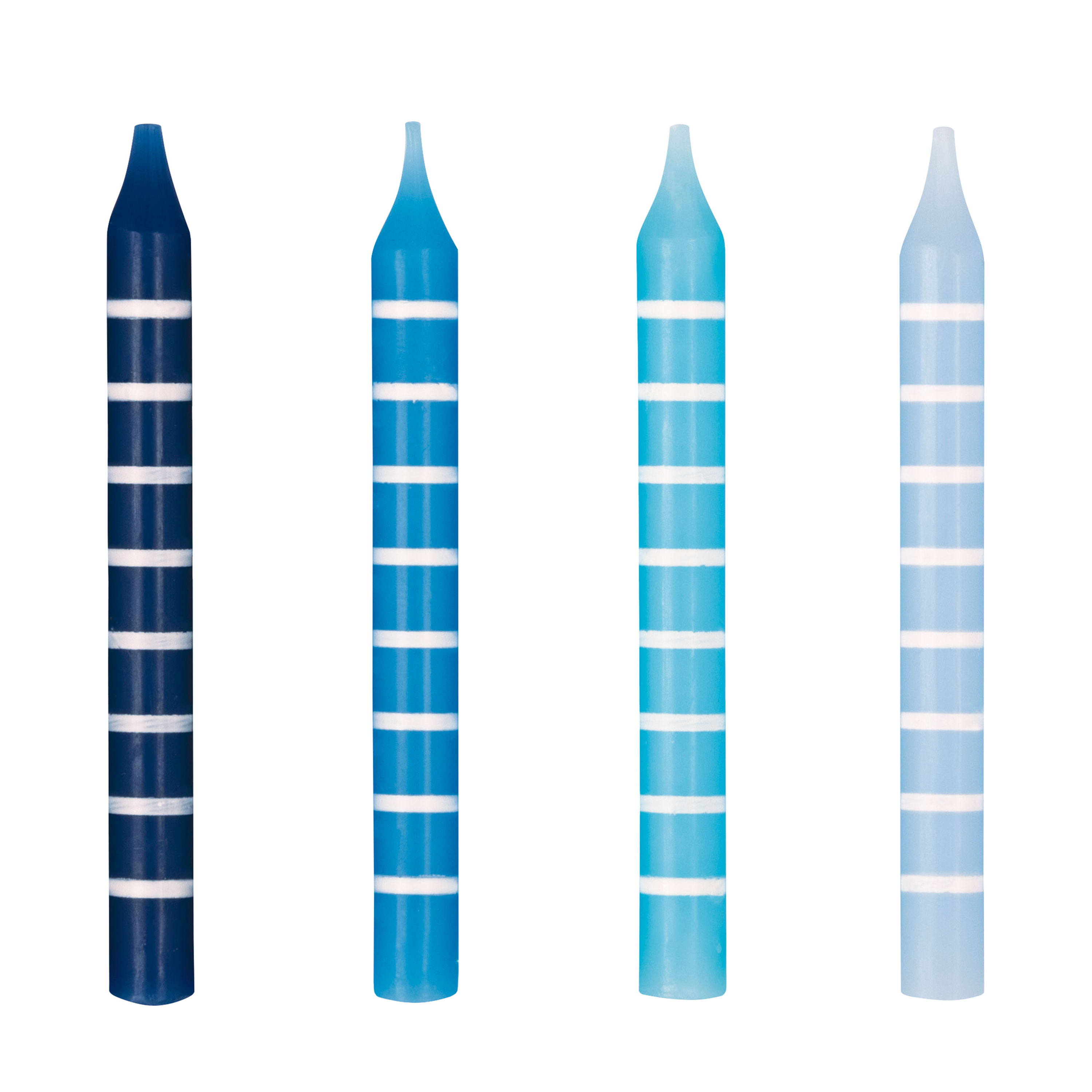 Gradient Stripe Birthday Candles 12-Count