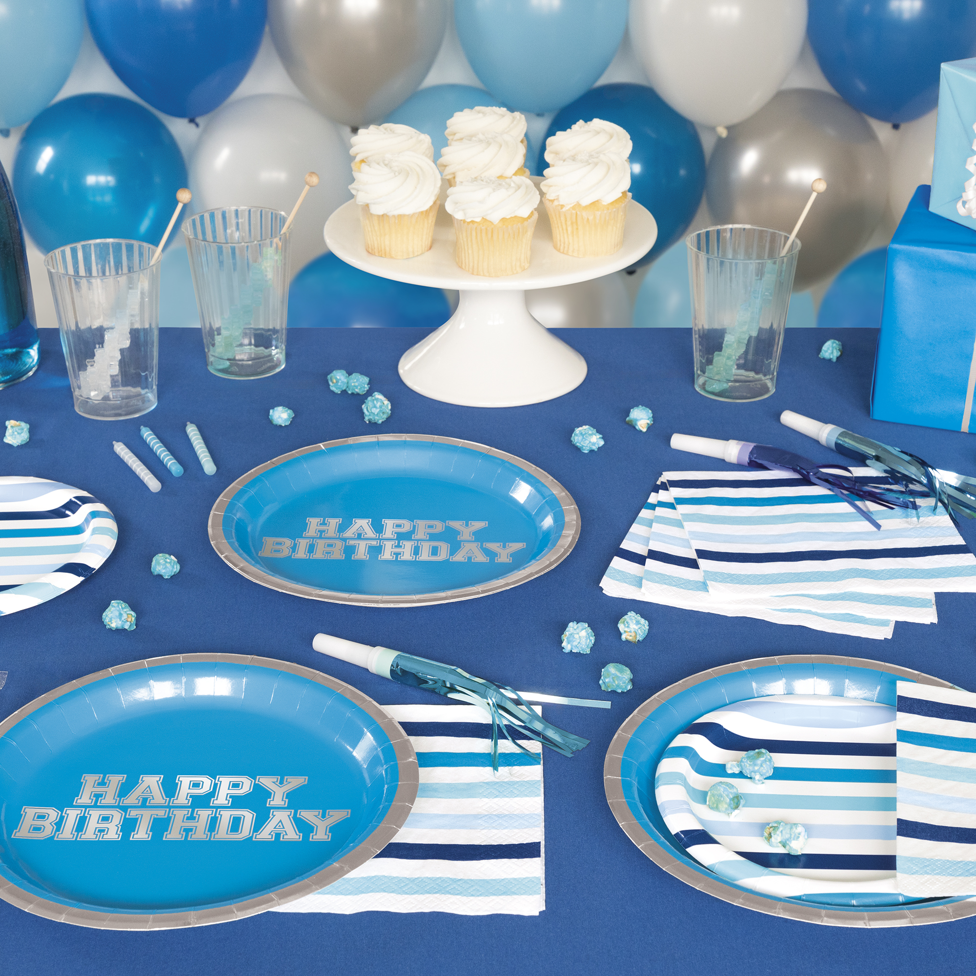 Gradient Stripe Birthday Candles 12-Count