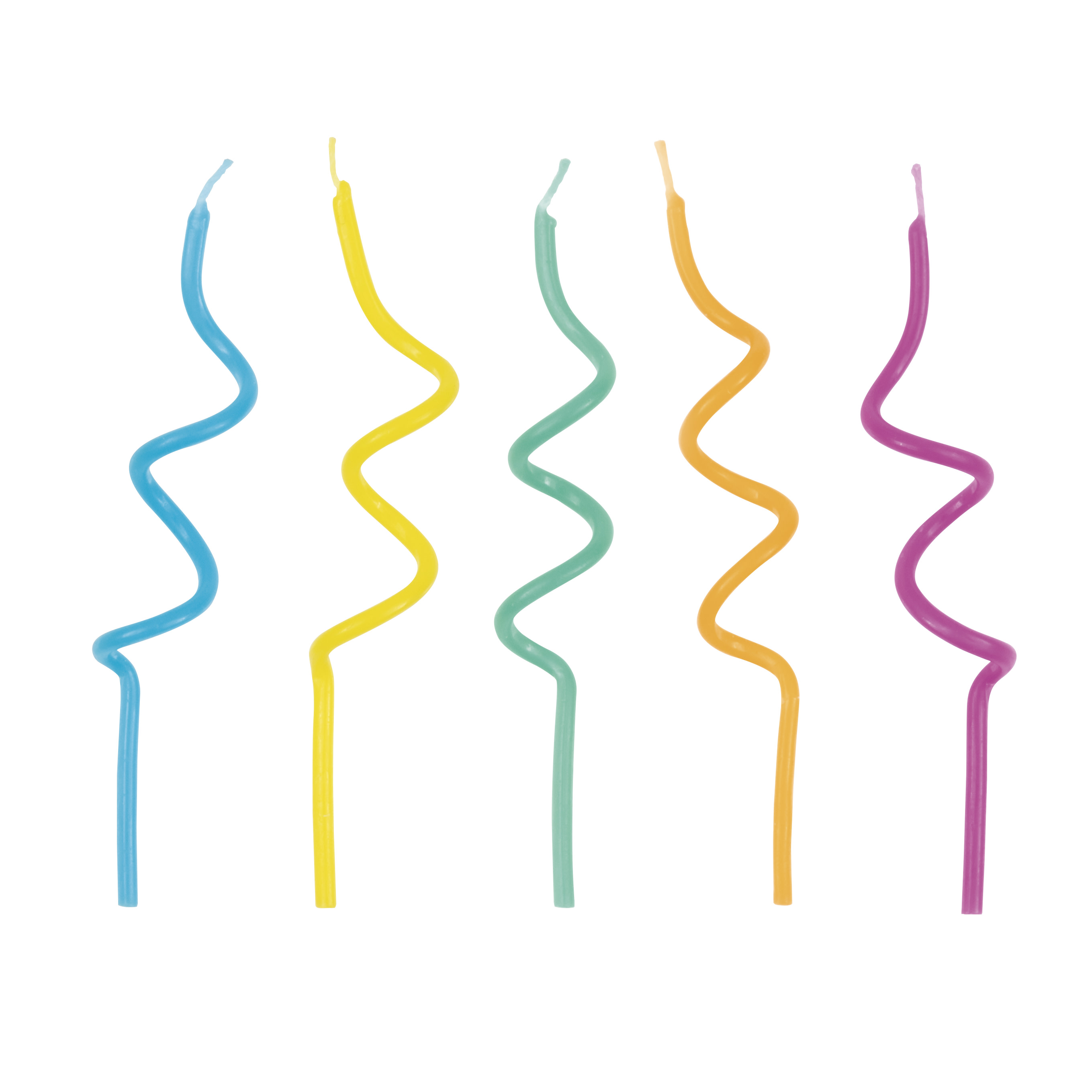Swirl Birthday Candles 10-Count