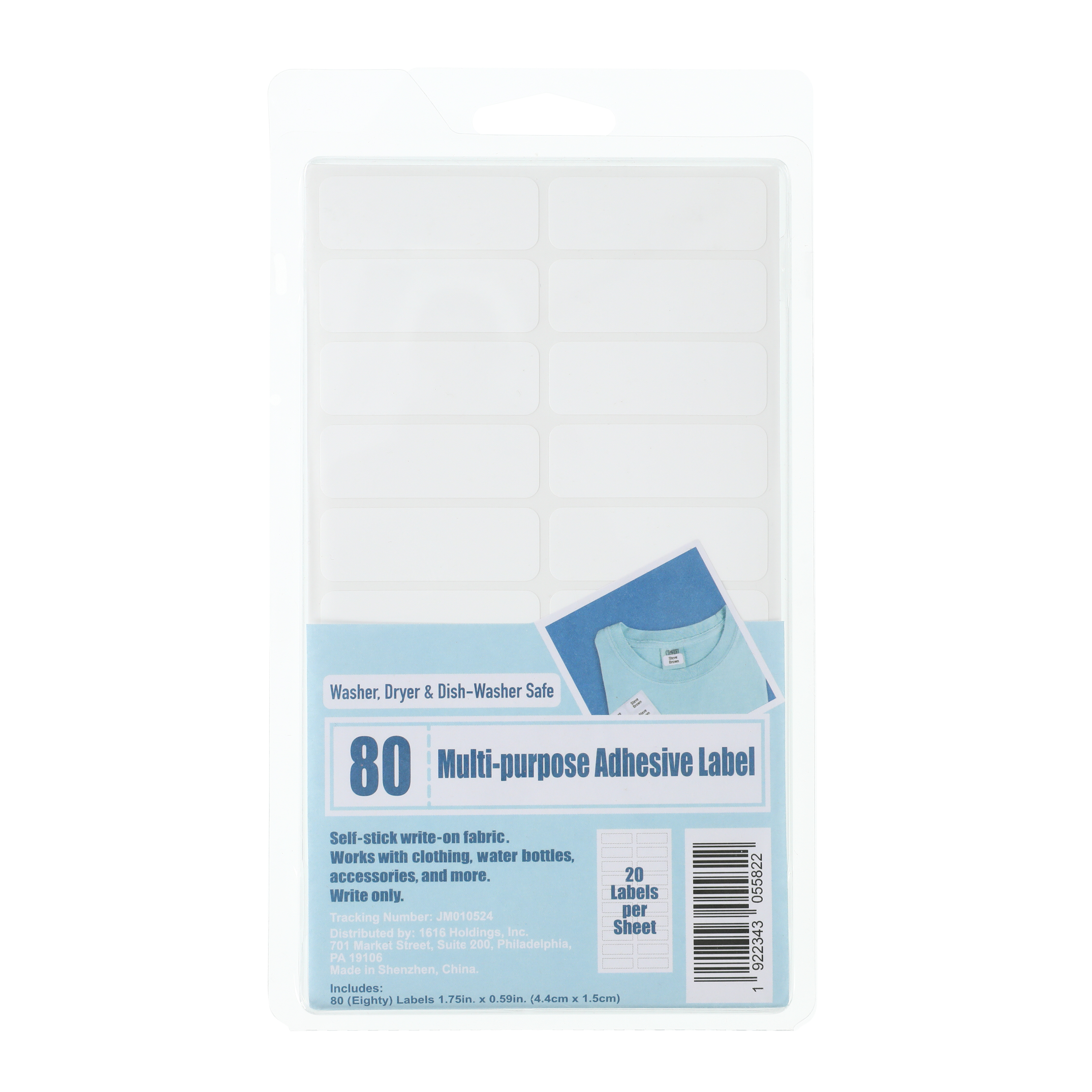 Multi-Purpose Adhesive Labels 80-Count