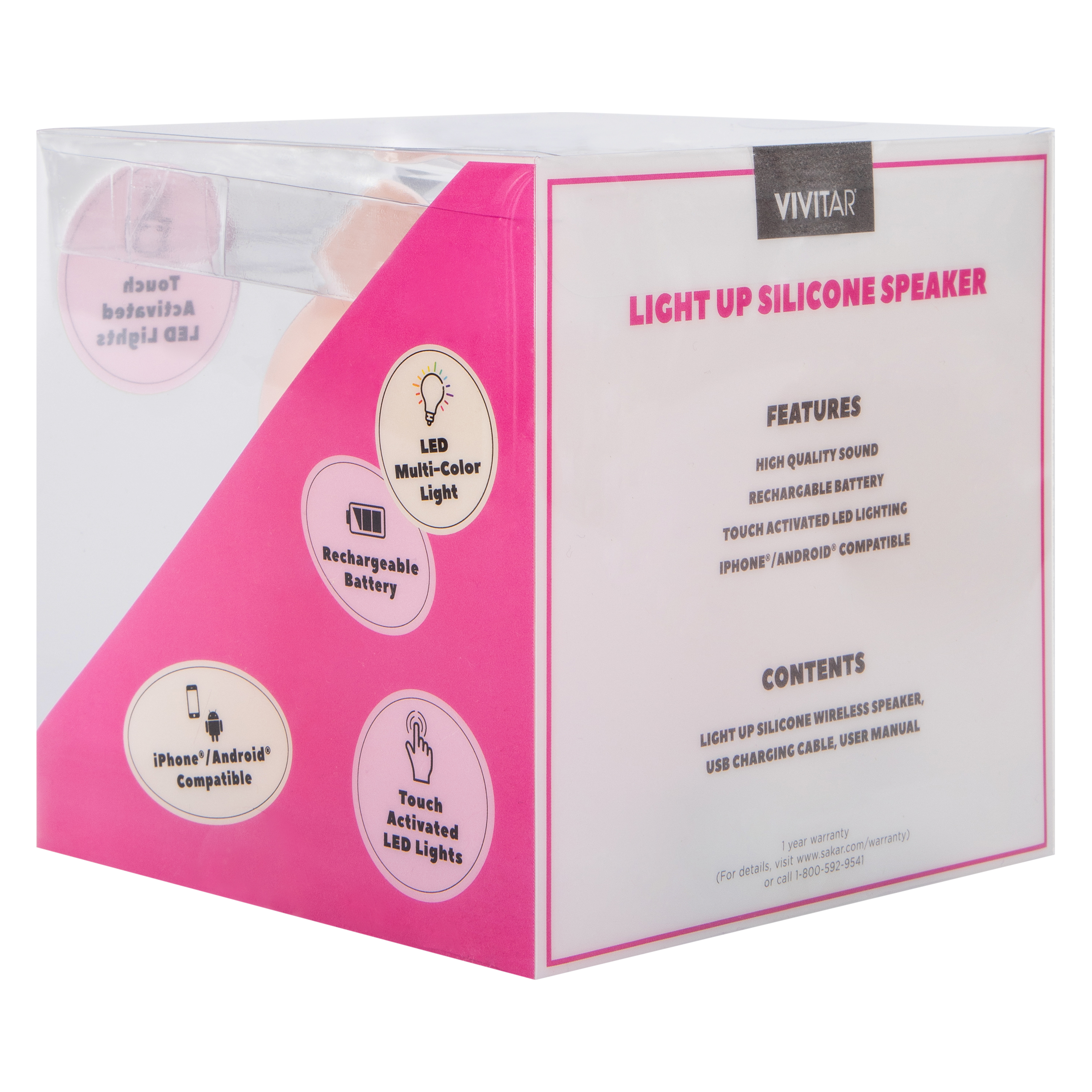 Vivitar® Light-Up Silicone Speaker