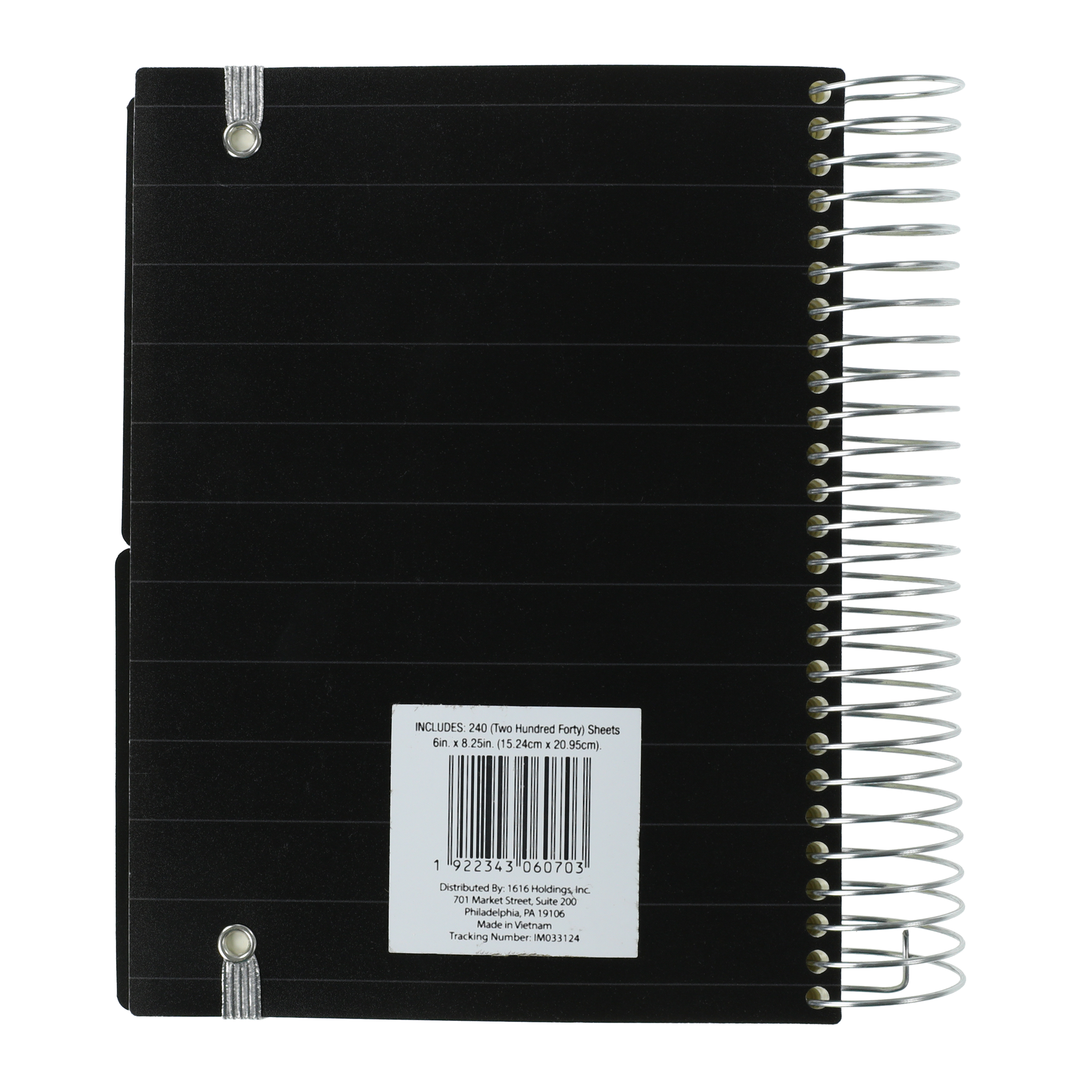 Single Wire Spiral Notebook 6in x 8.25in