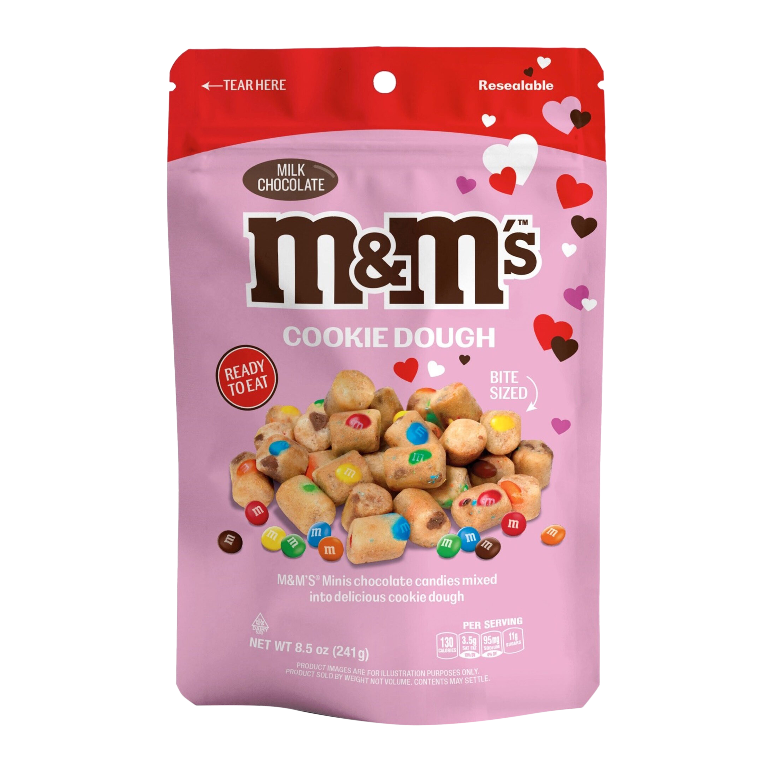 Valentines Day M&M's™ Milk Chocolate Cookie Dough Bag 8.5oz | Five