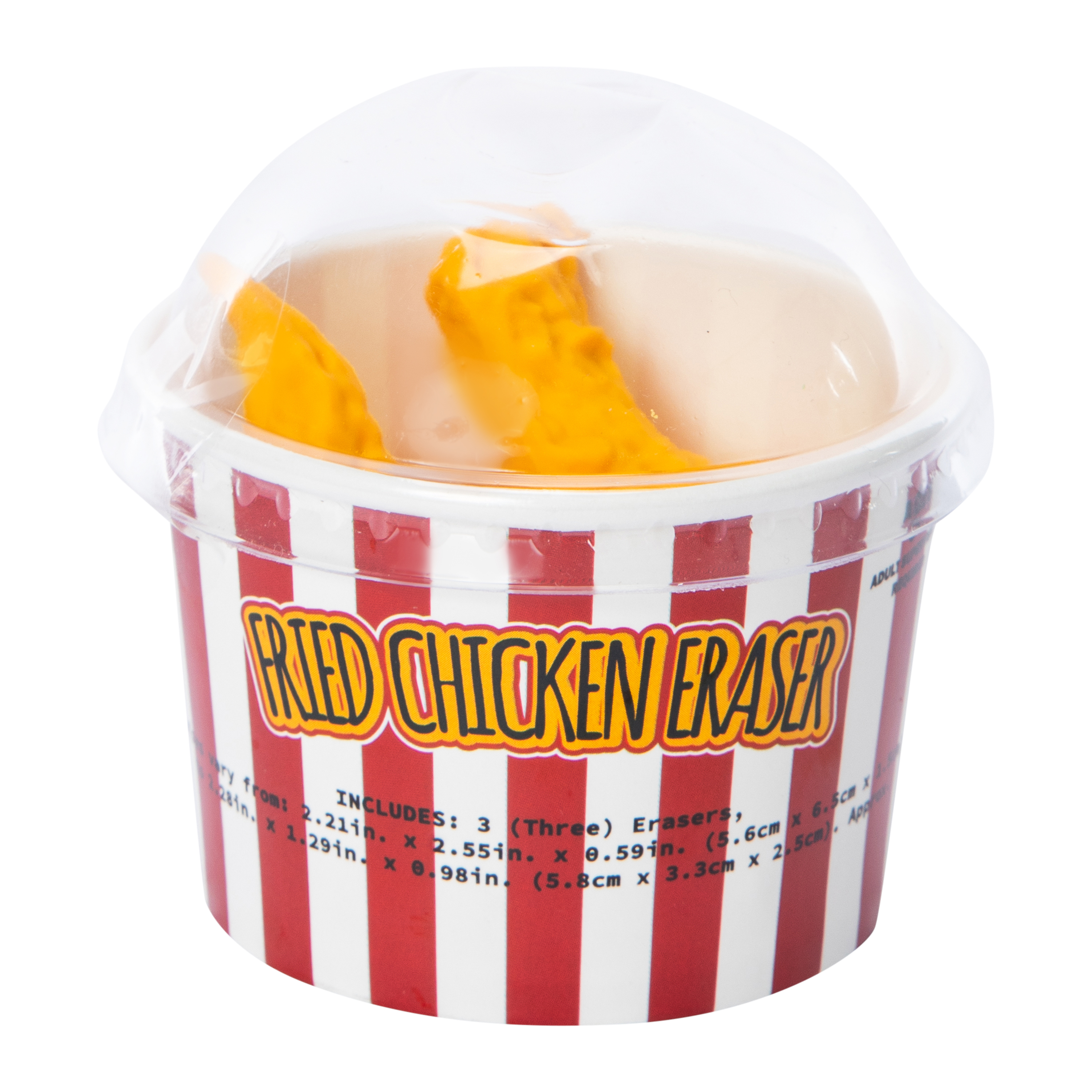 3D Foodie Eraser Set 3-Count