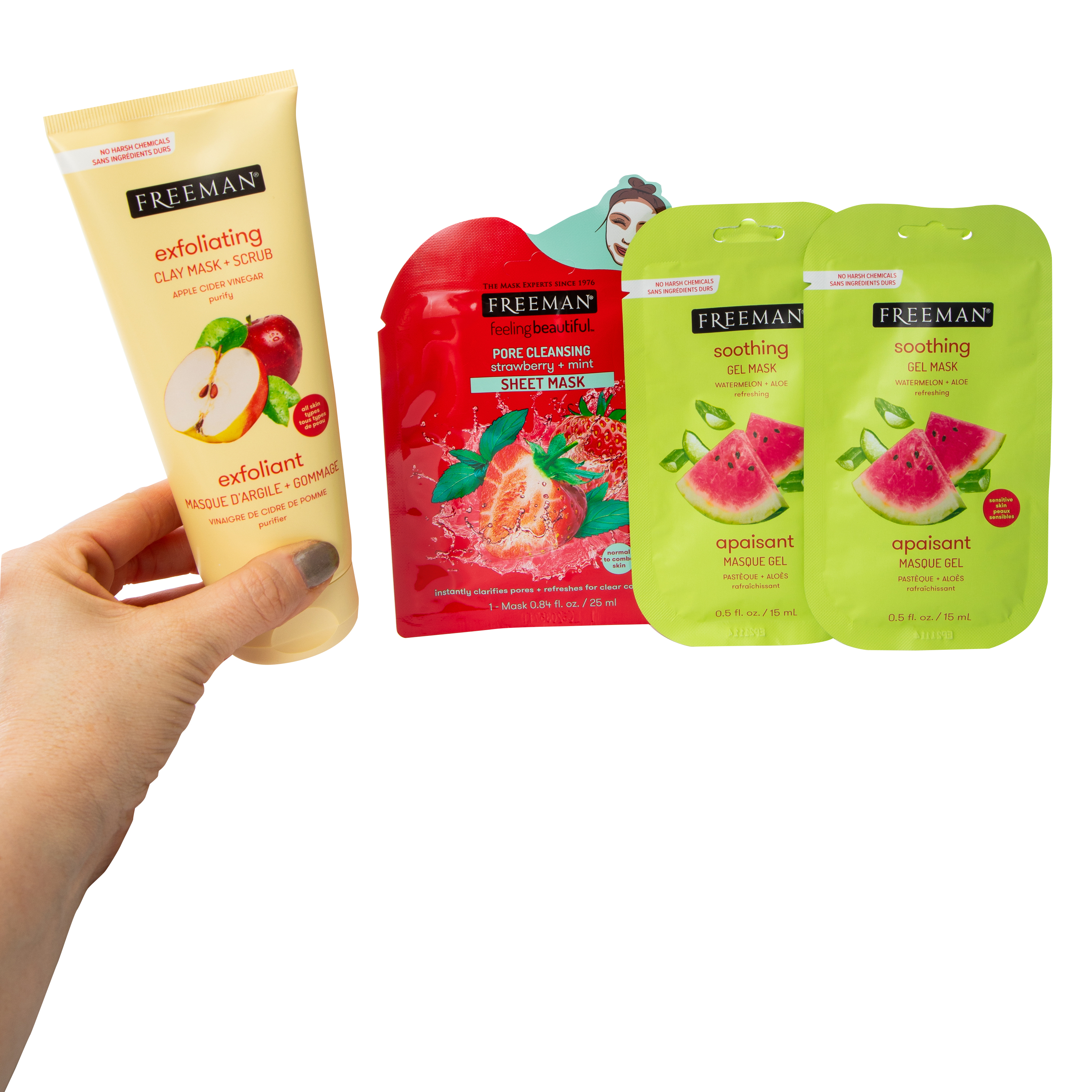 Freeman® Juicy Hydration Face Mask Set 4-Piece