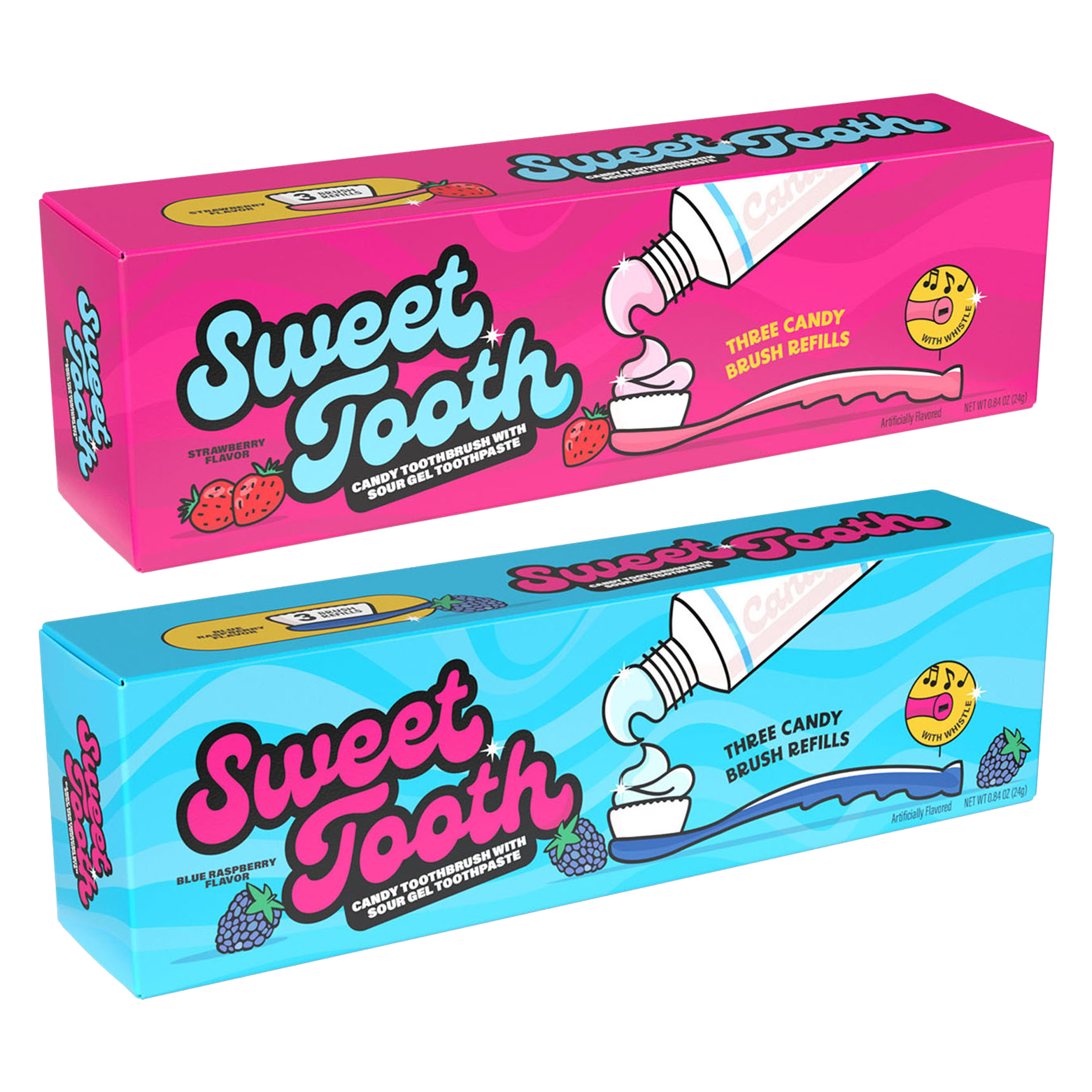 Sweet Tooth Candy Toothbrush With Sour Gel Toothpaste 0.84oz