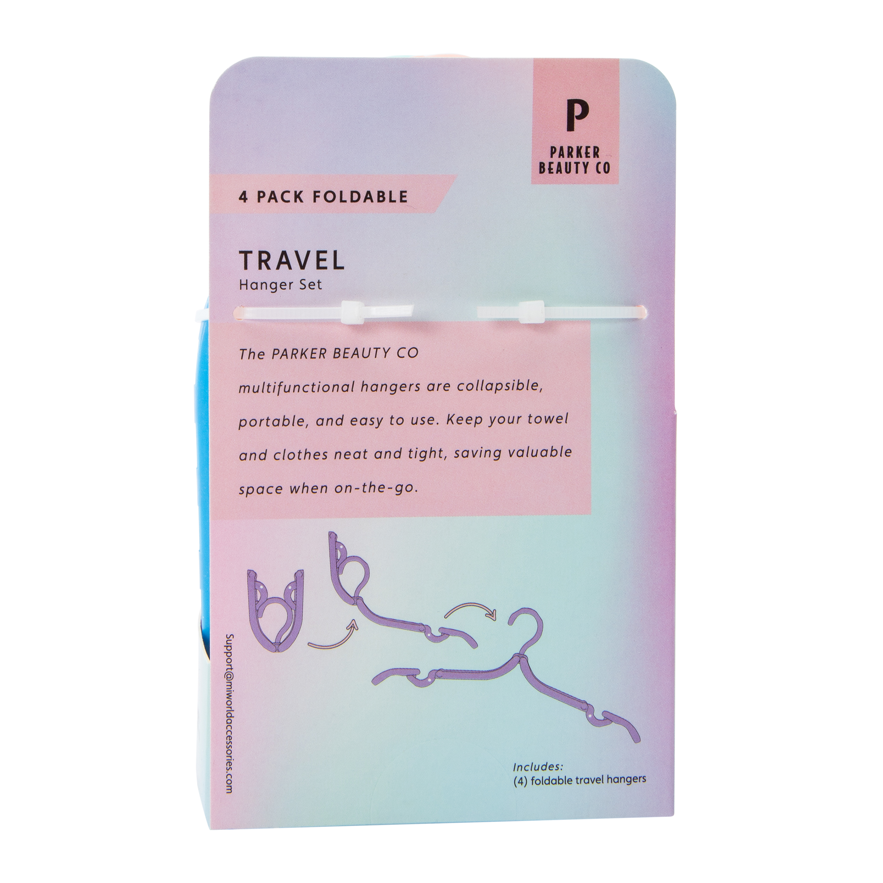 Foldable Travel Hanger Set 4-Count