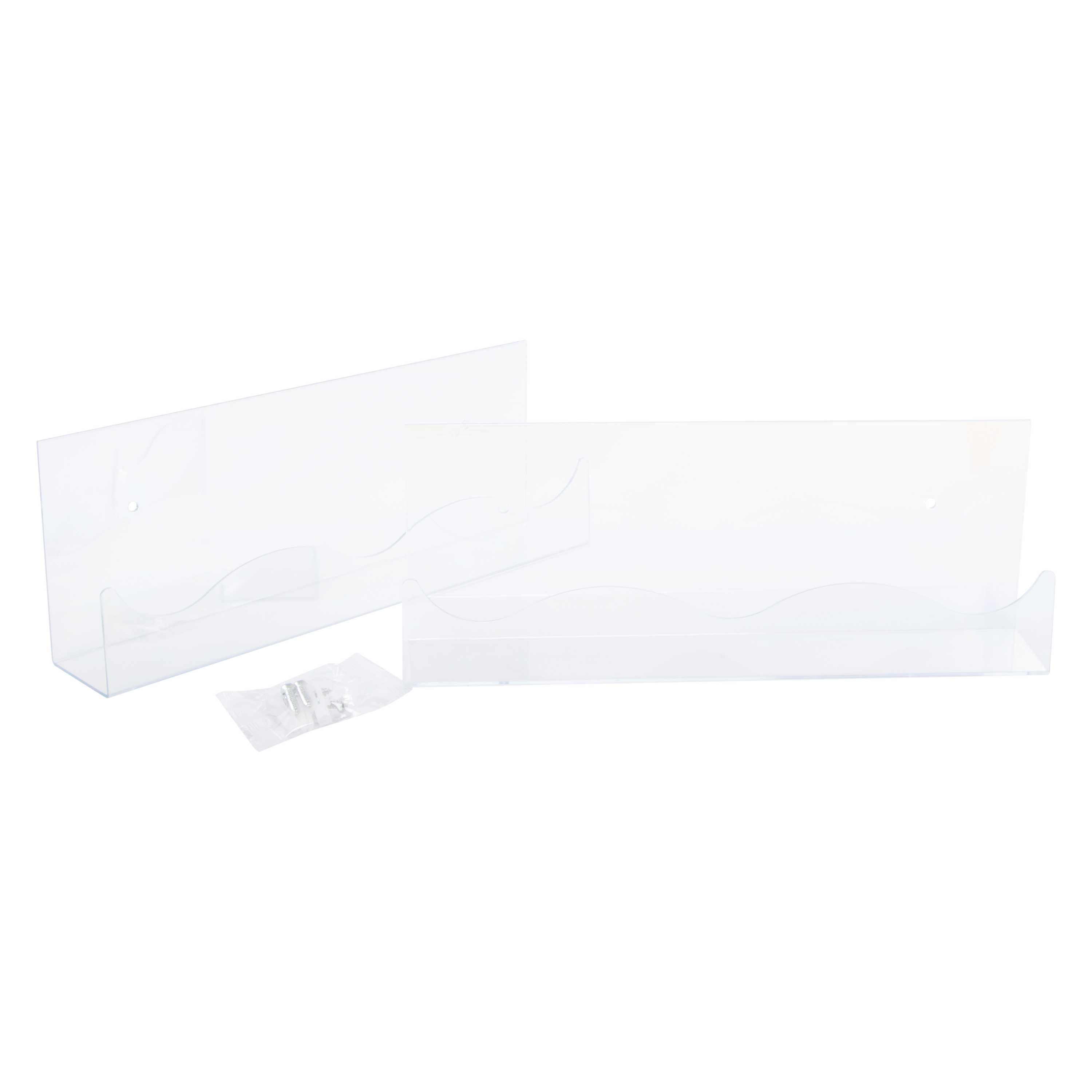 Iridescent Wavy Floating Shelves 2-Count, 11.8in x 4.3in